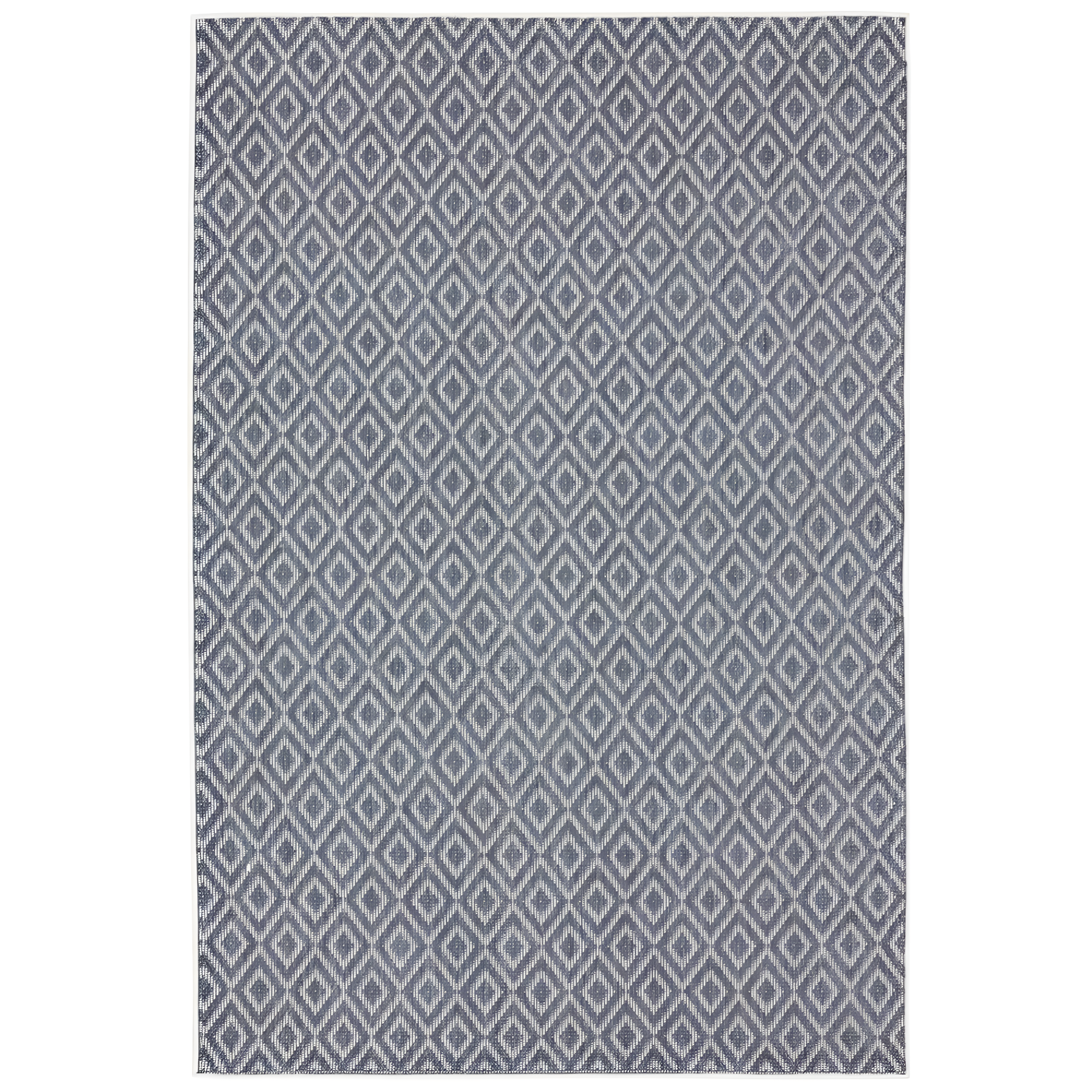 7'10" x 10'2" Tripoli Lydia Indoor/Outdoor Rug Denim/Cream - Home Dynamix: UV & Stain Resistant, Woven