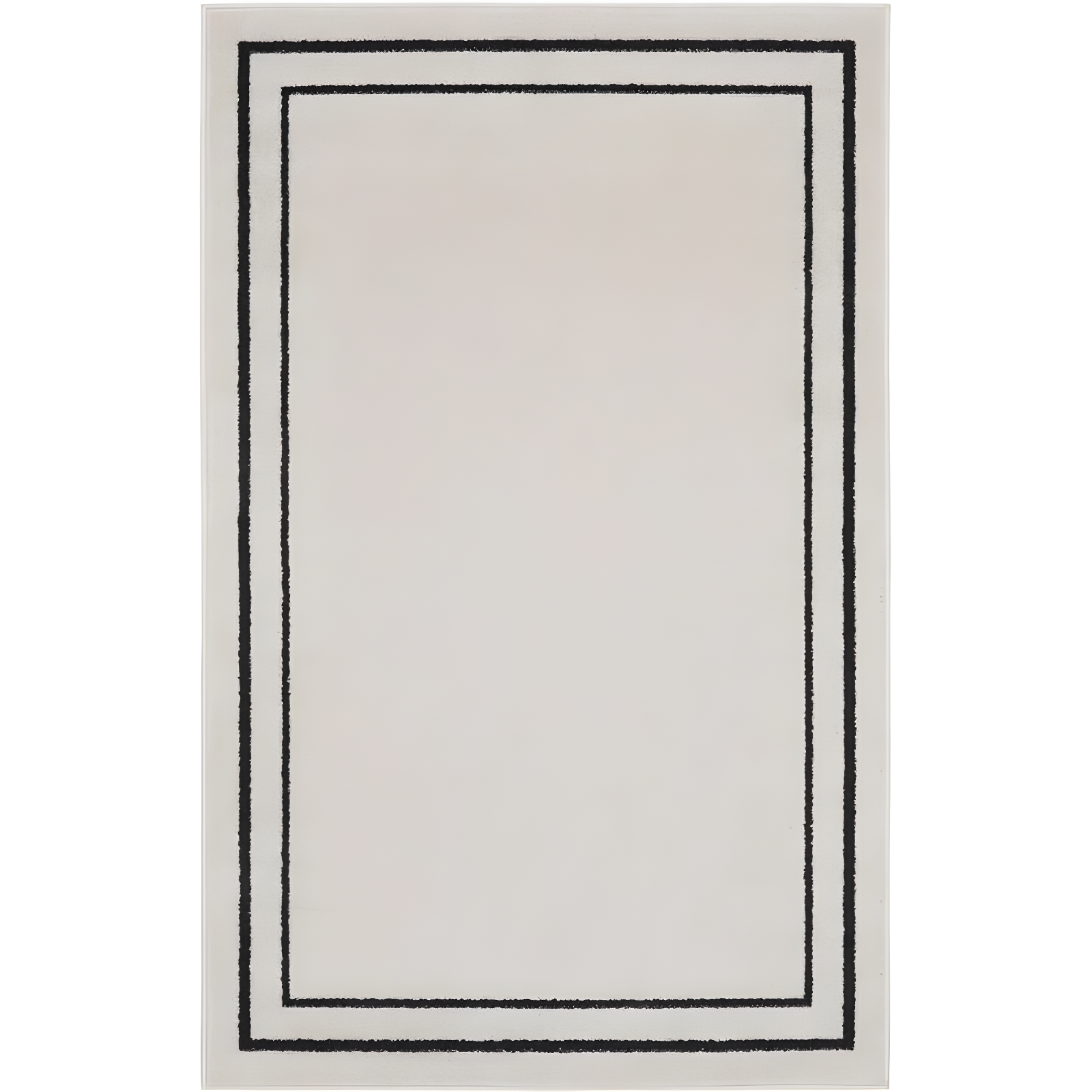 Nourison Essentials 2' x 4' Ivory/Black Contemporary Indoor/Outdoor Rug
