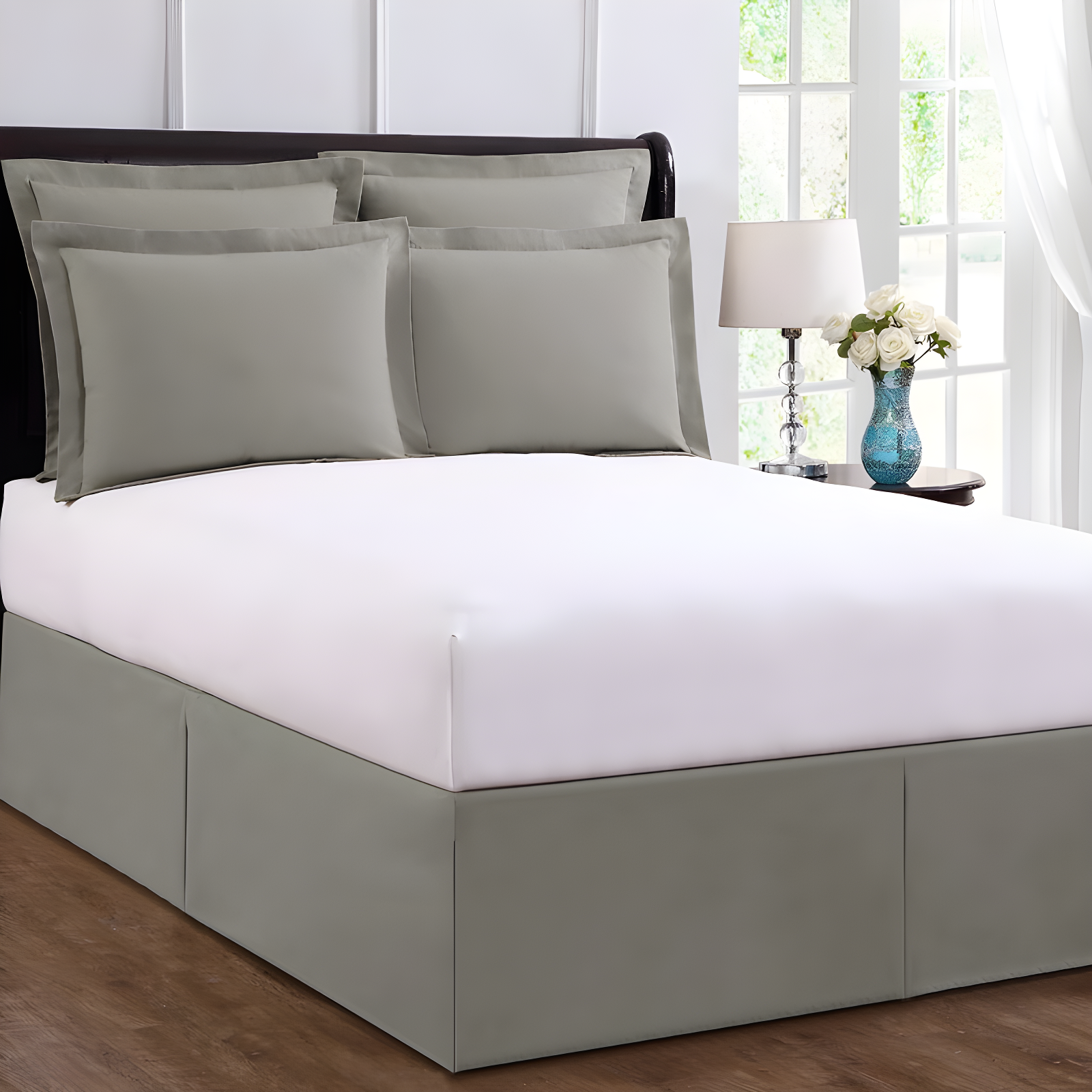 Pleated Wrinkle Resistant Wrap Around Bed Skirt