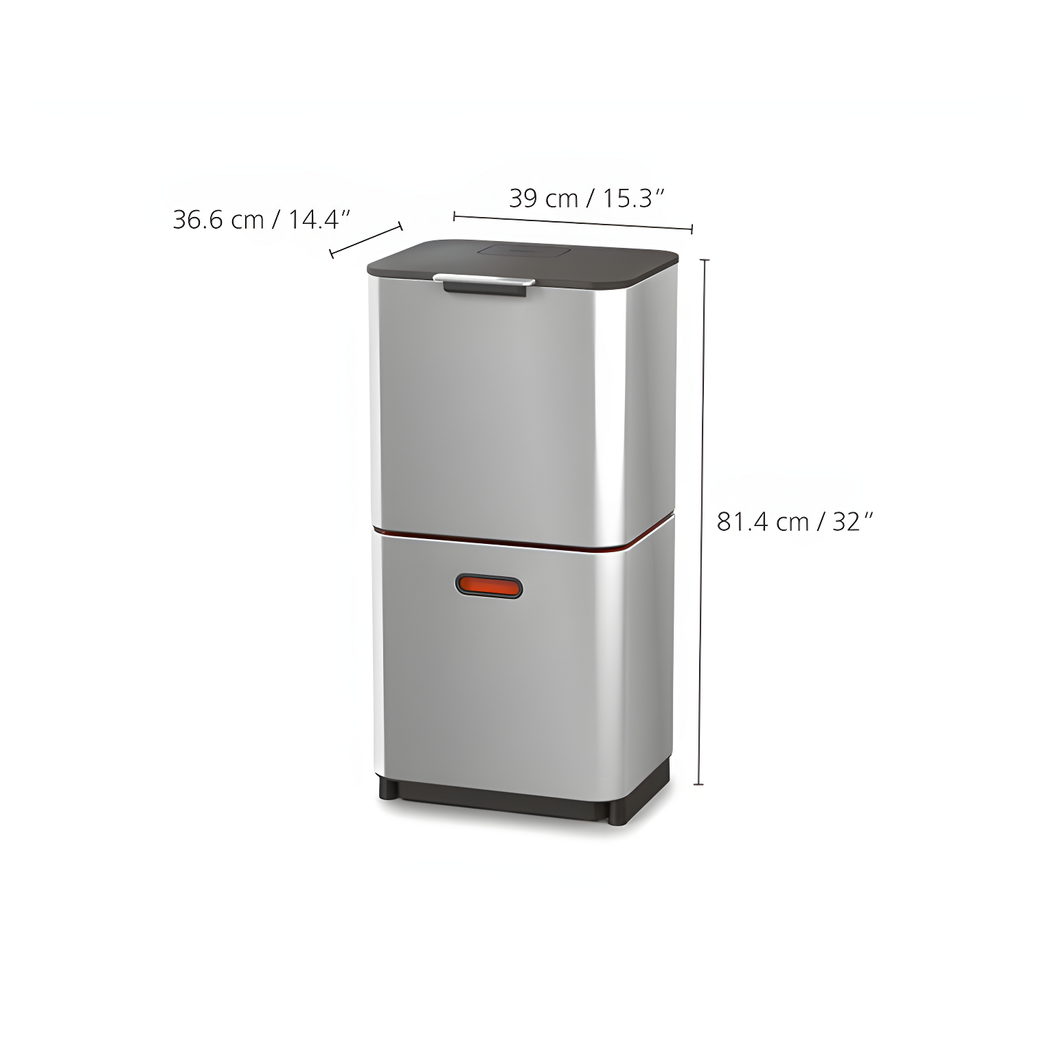 Joseph Joseph Totem Waste & Recycling Dual Kitchen Trash Can