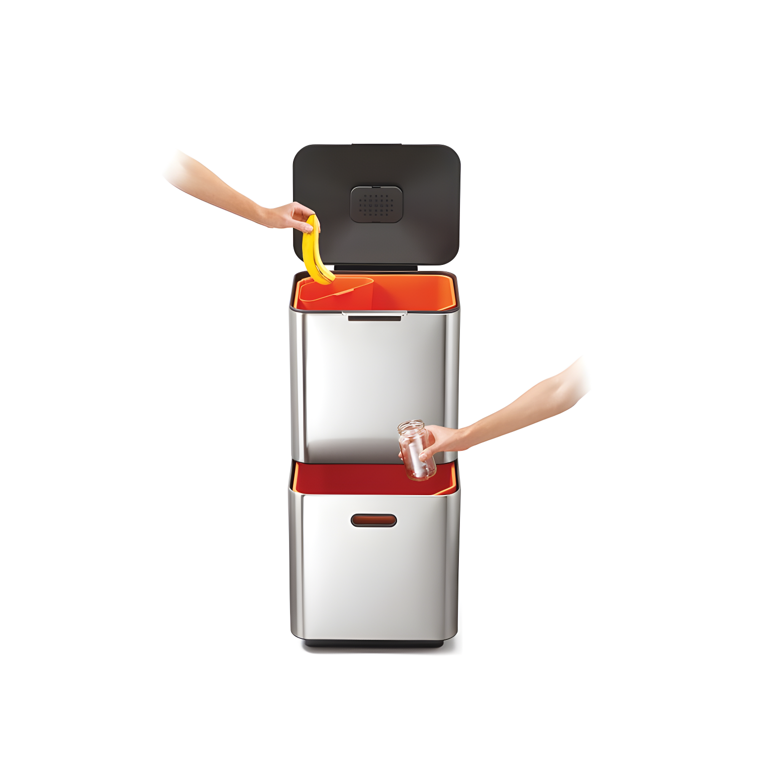 Joseph Joseph Totem Waste & Recycling Dual Kitchen Trash Can