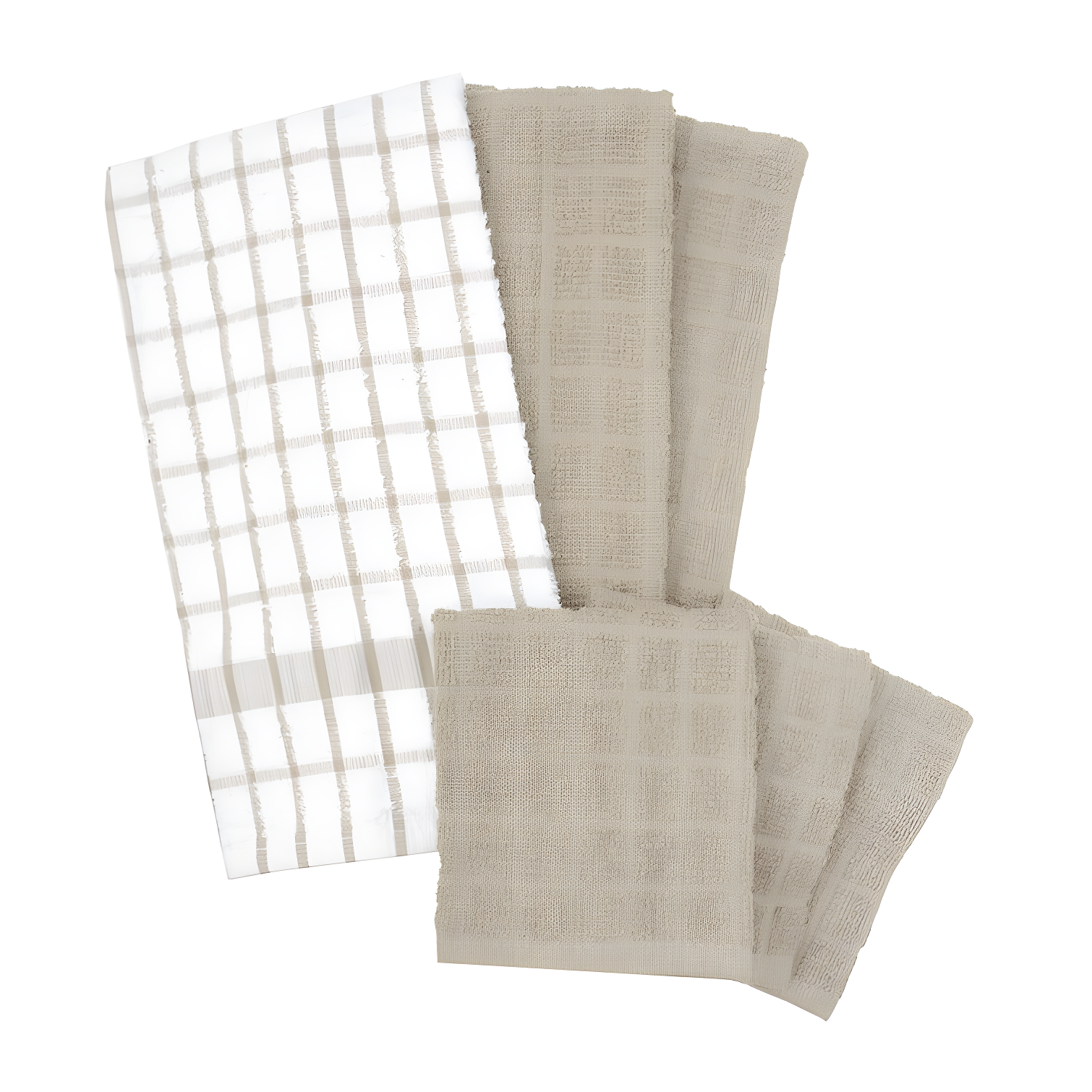 RITZ Cotton Plaid Kitchen Towel Linen Set (Set of 6)