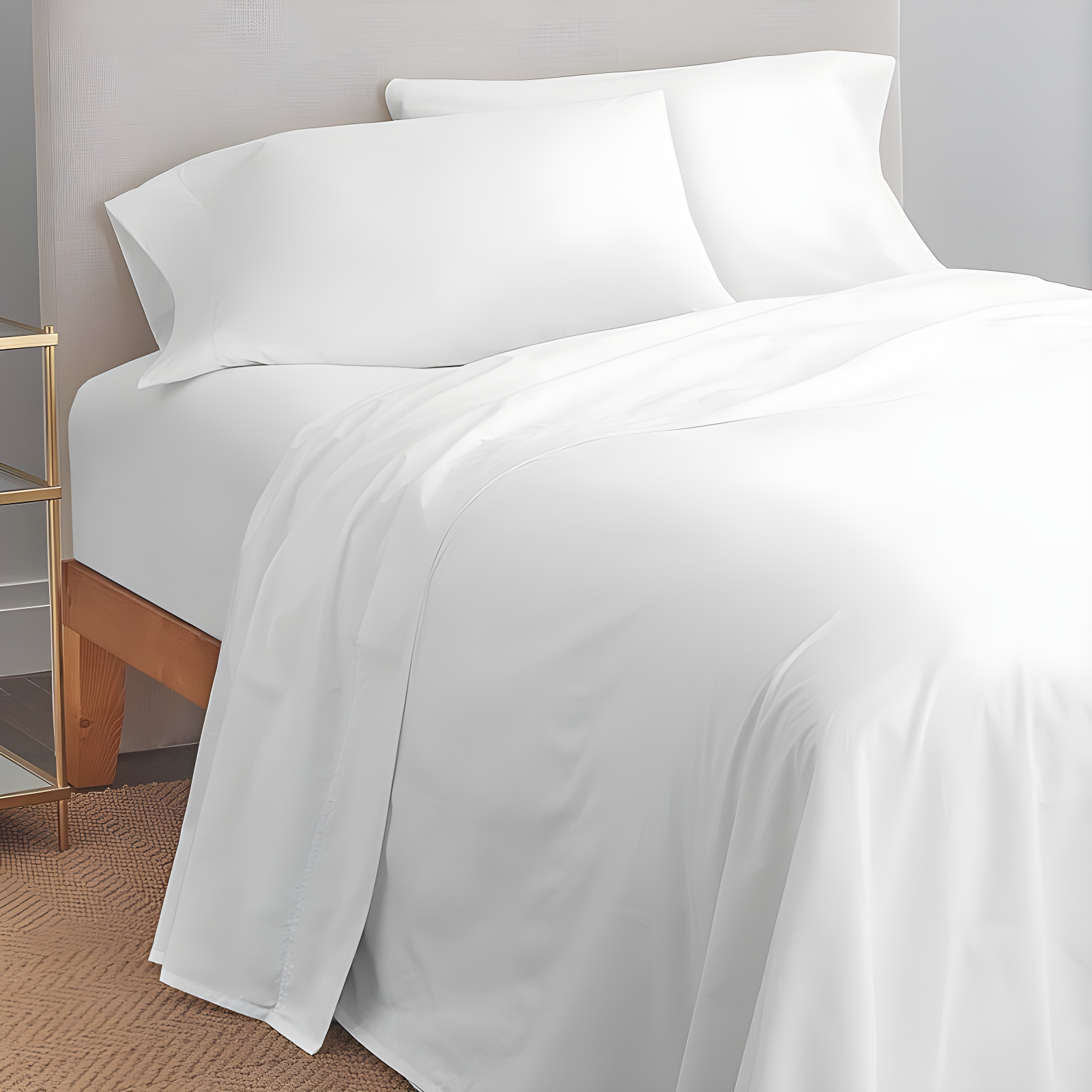 100% Cotton 300TC Ultra-Soft & Silky Wrinkle-Resistant Sheet Set