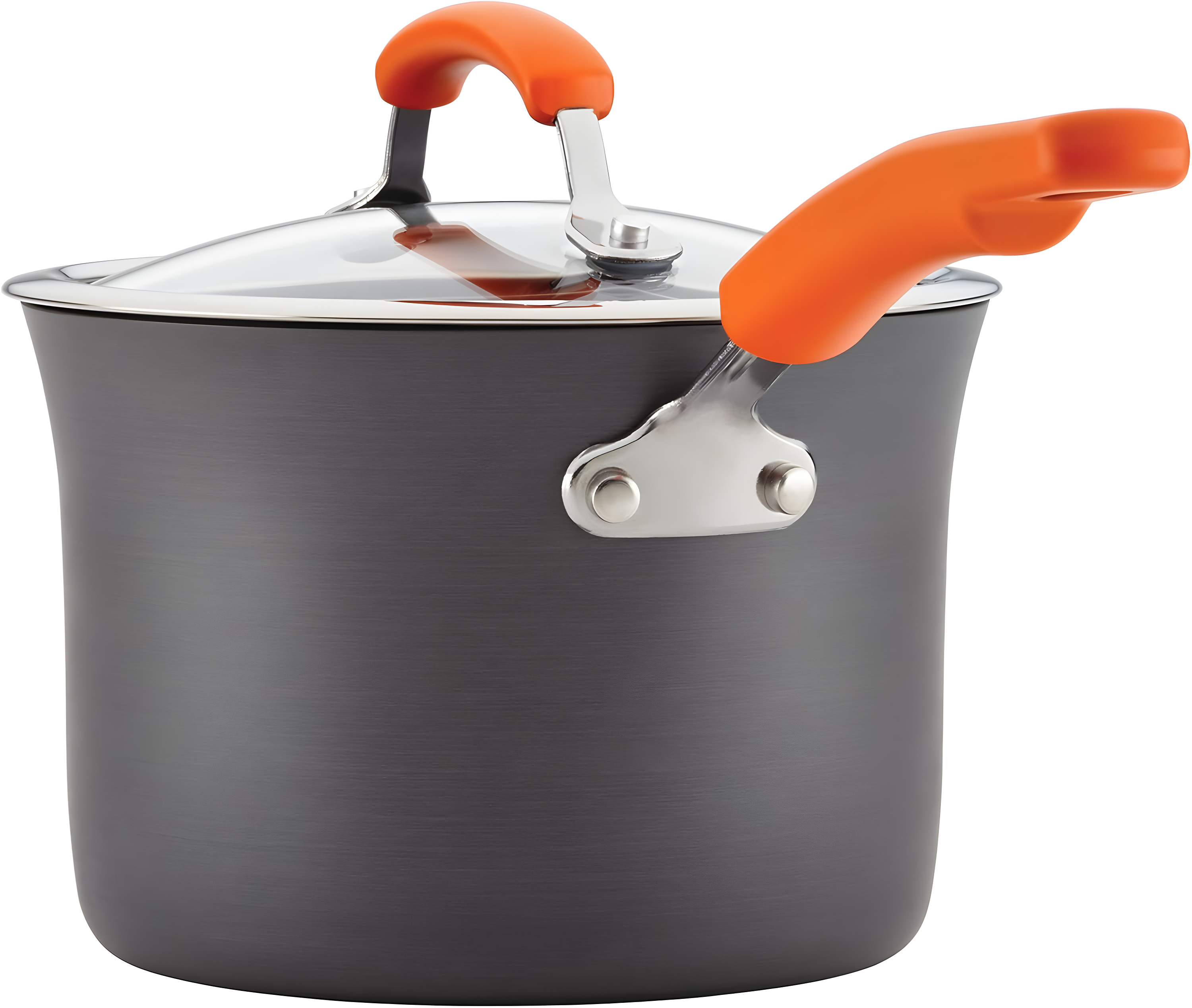Rachael Ray Rachael Ray Brights Hard Anodized Nonstick Cookware Pots and Pans Set, 10 Piece, Gray with Handles