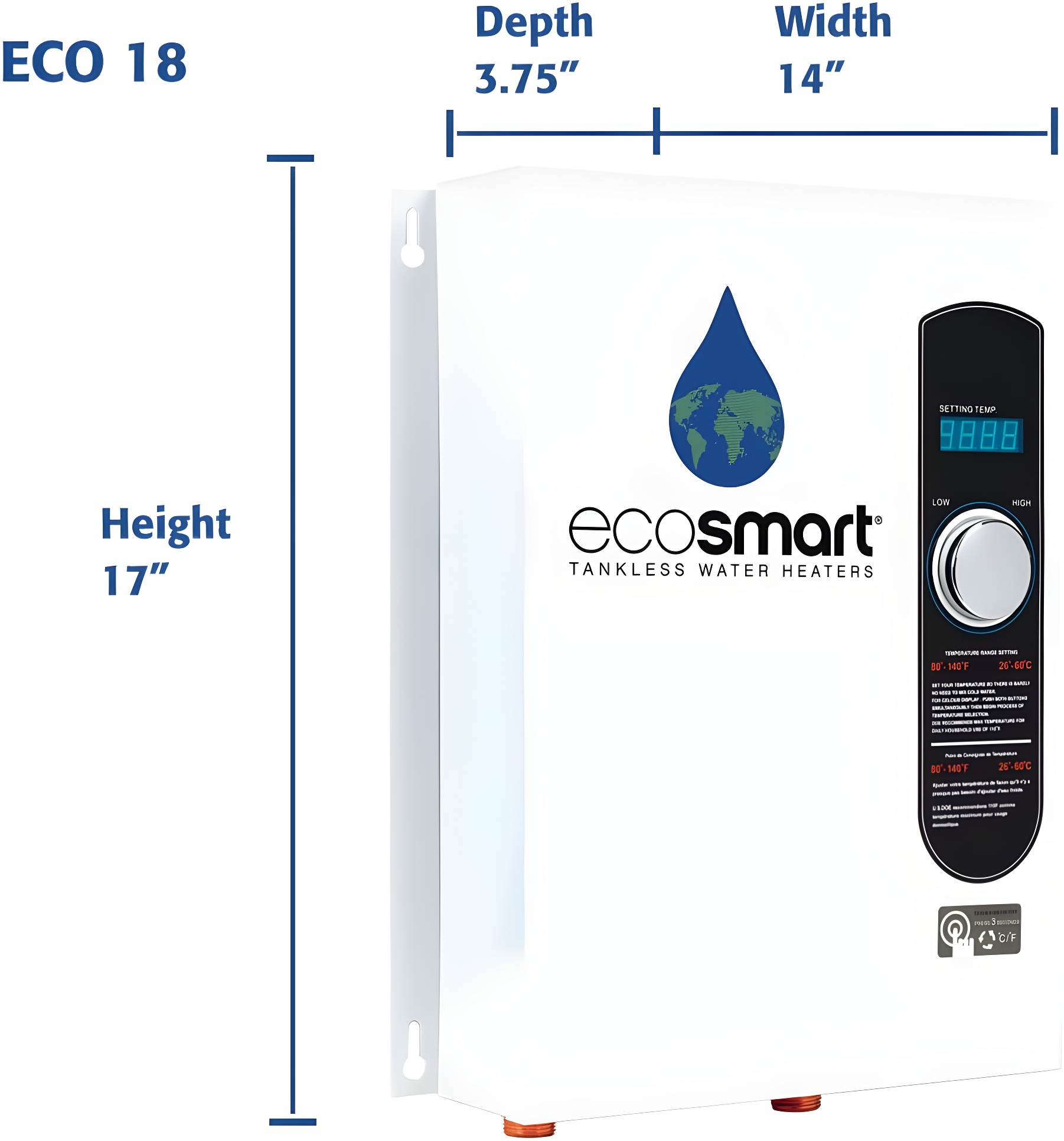 EcoSmart Electric Tankless Water Heater 18 kW