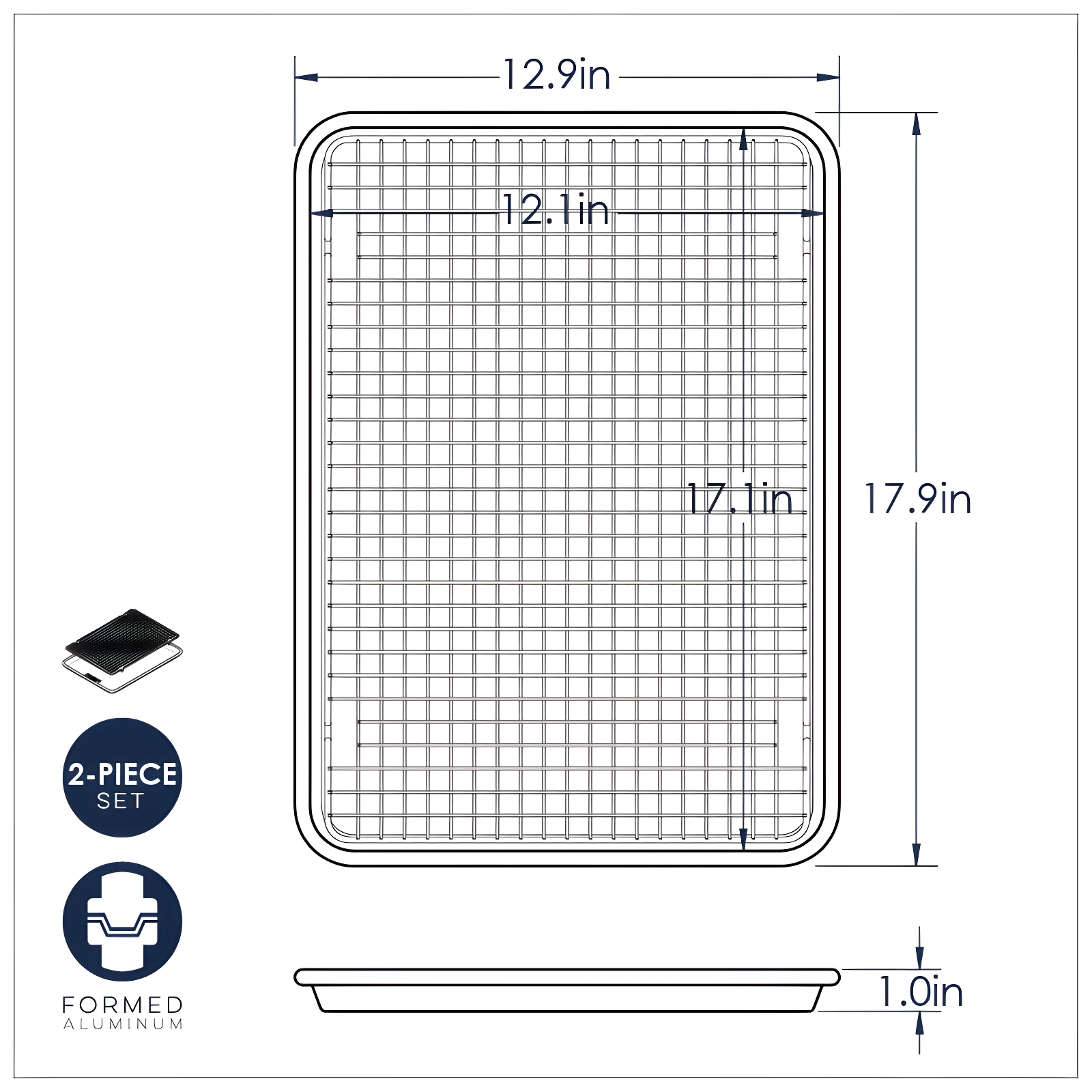 Nordic Ware Nordic Ware Naturals 2 Piece Half Sheet with Grid