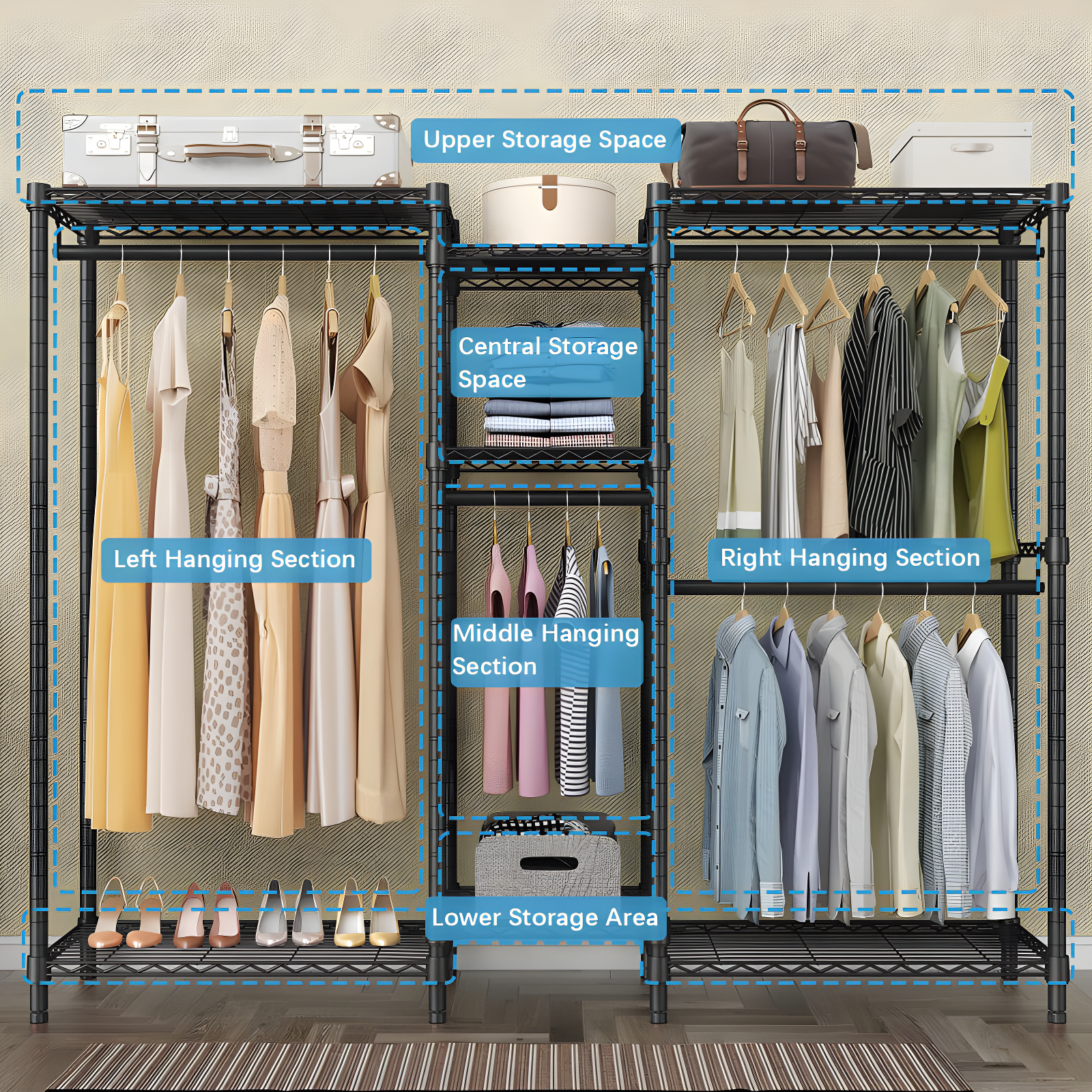 VIPEK 69.9'' Solid Clothing Rack