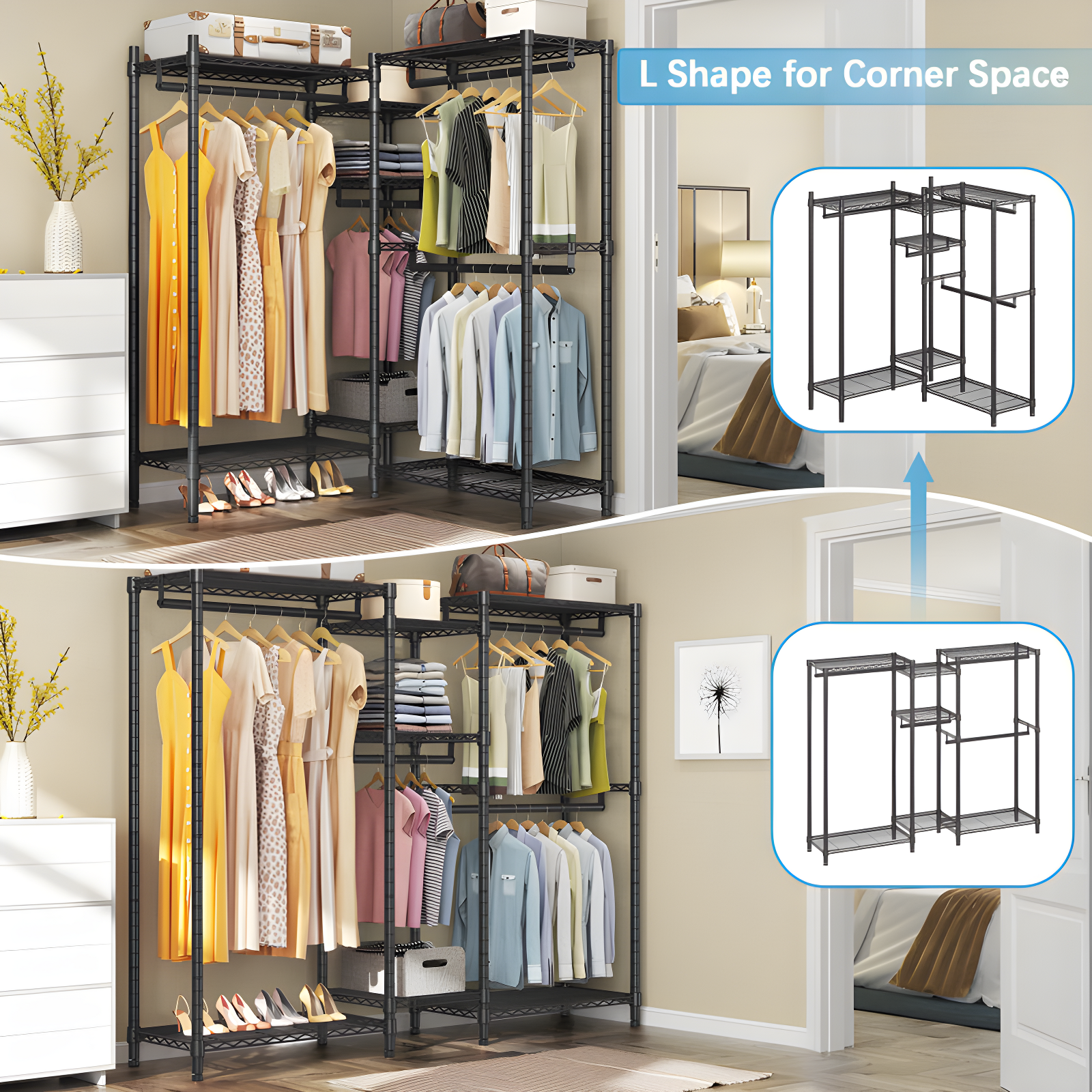 VIPEK 69.9'' Solid Clothing Rack