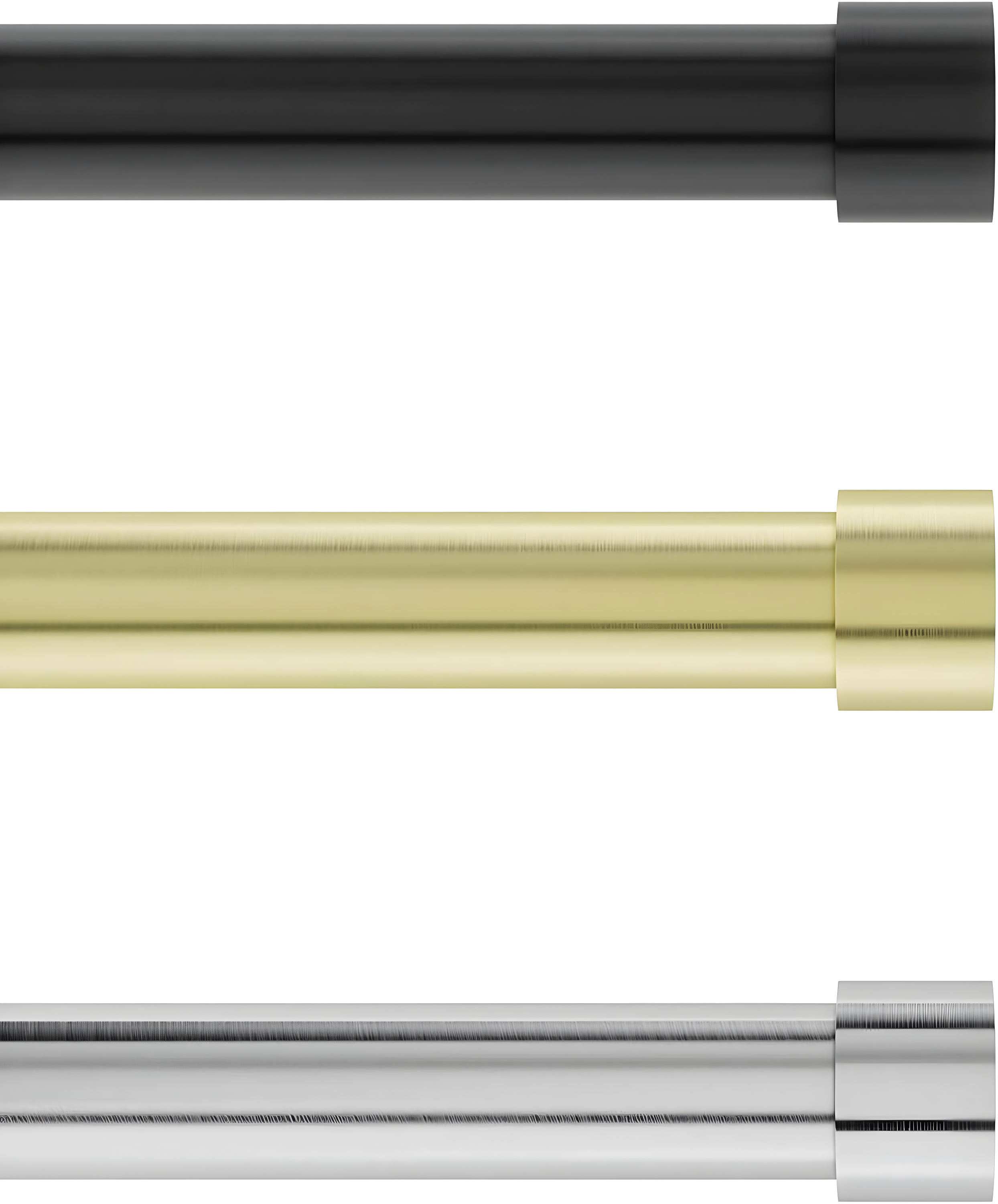 Porta Curtain Rod - Nickel / 36"-66"