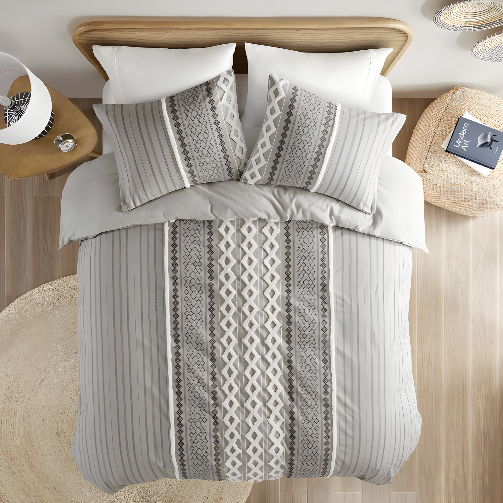 INK+IVY Imani Cotton Printed Duvet Cover Set