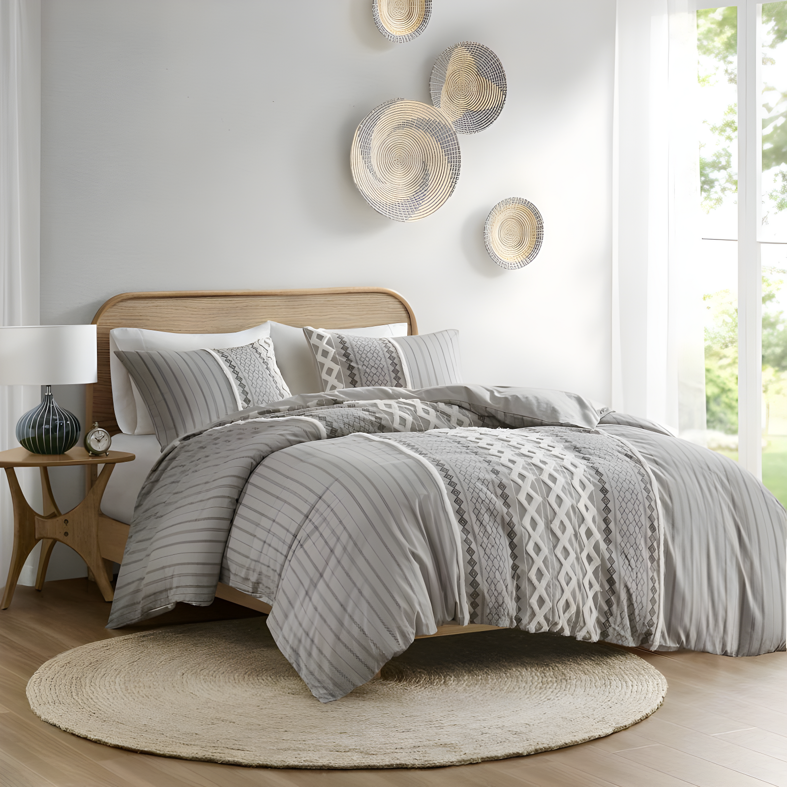 INK+IVY Imani Cotton Printed Duvet Cover Set