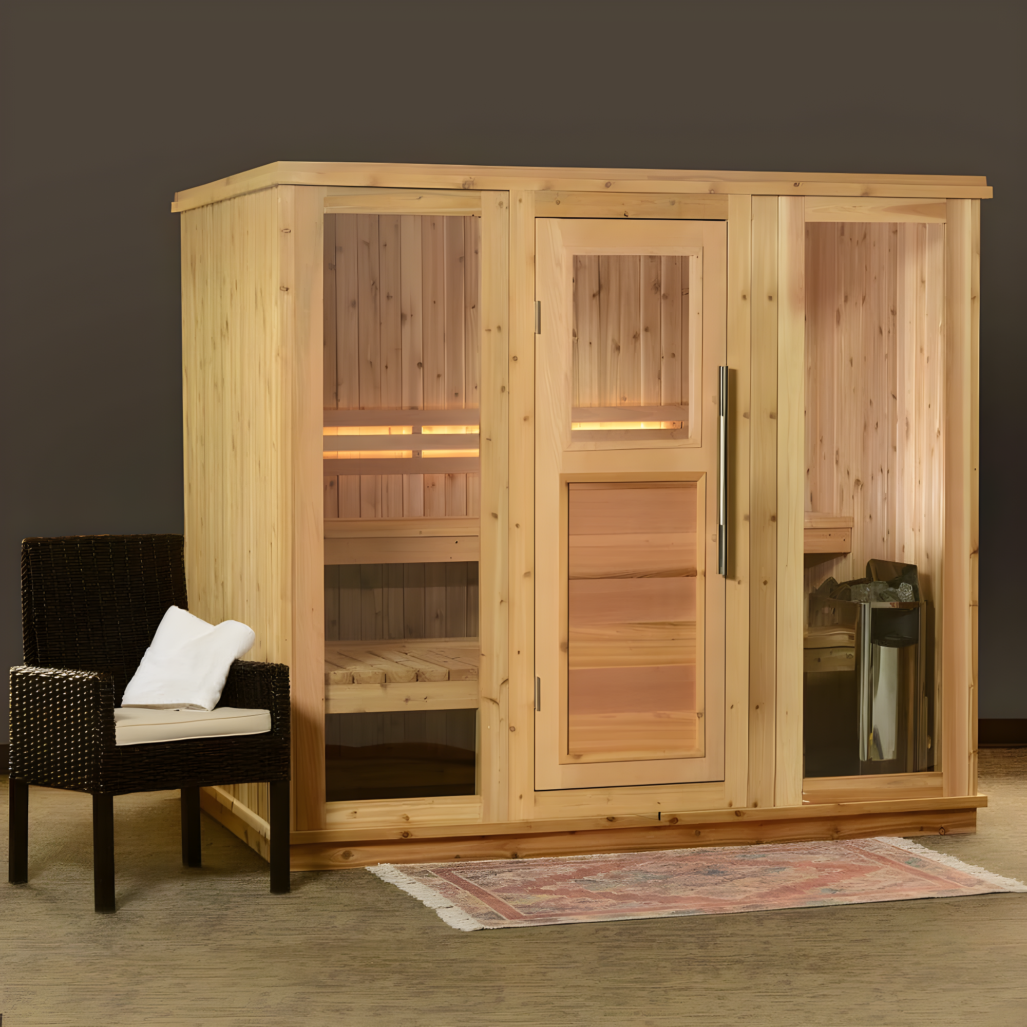 Almost Heaven Saunas Almost Heaven Saunas Bridgeport 6 - Person Traditional Steam Sauna in Cedar