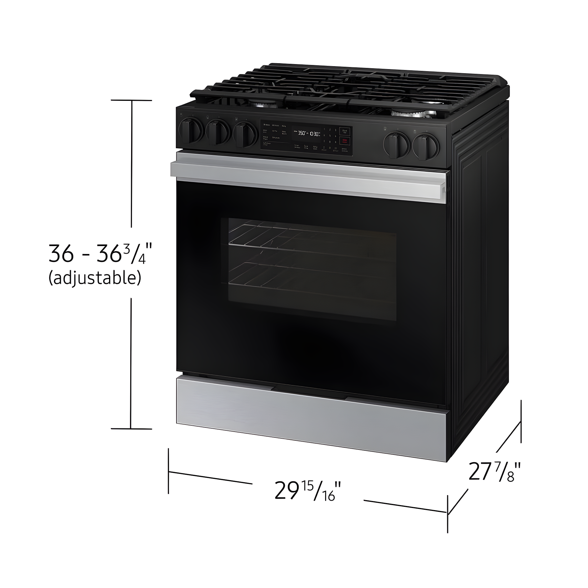 Samsung 6.0 Cubic Foot Gas Slide In Range Self Clean NSG6DG8100SR