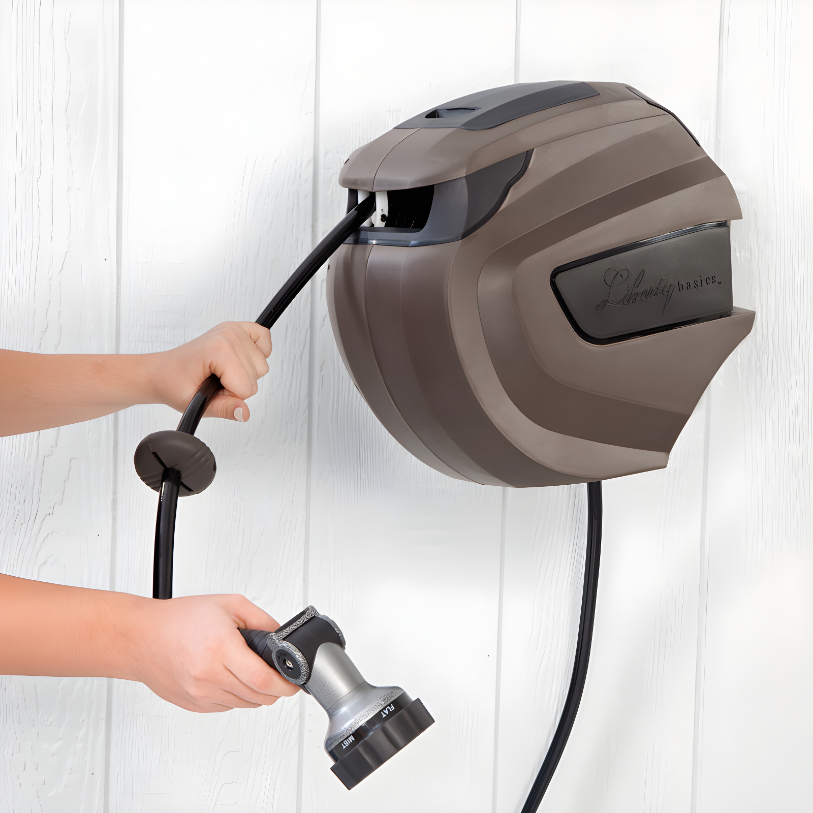 Liberty Garden Plastic Wall Mounted Hose Reel