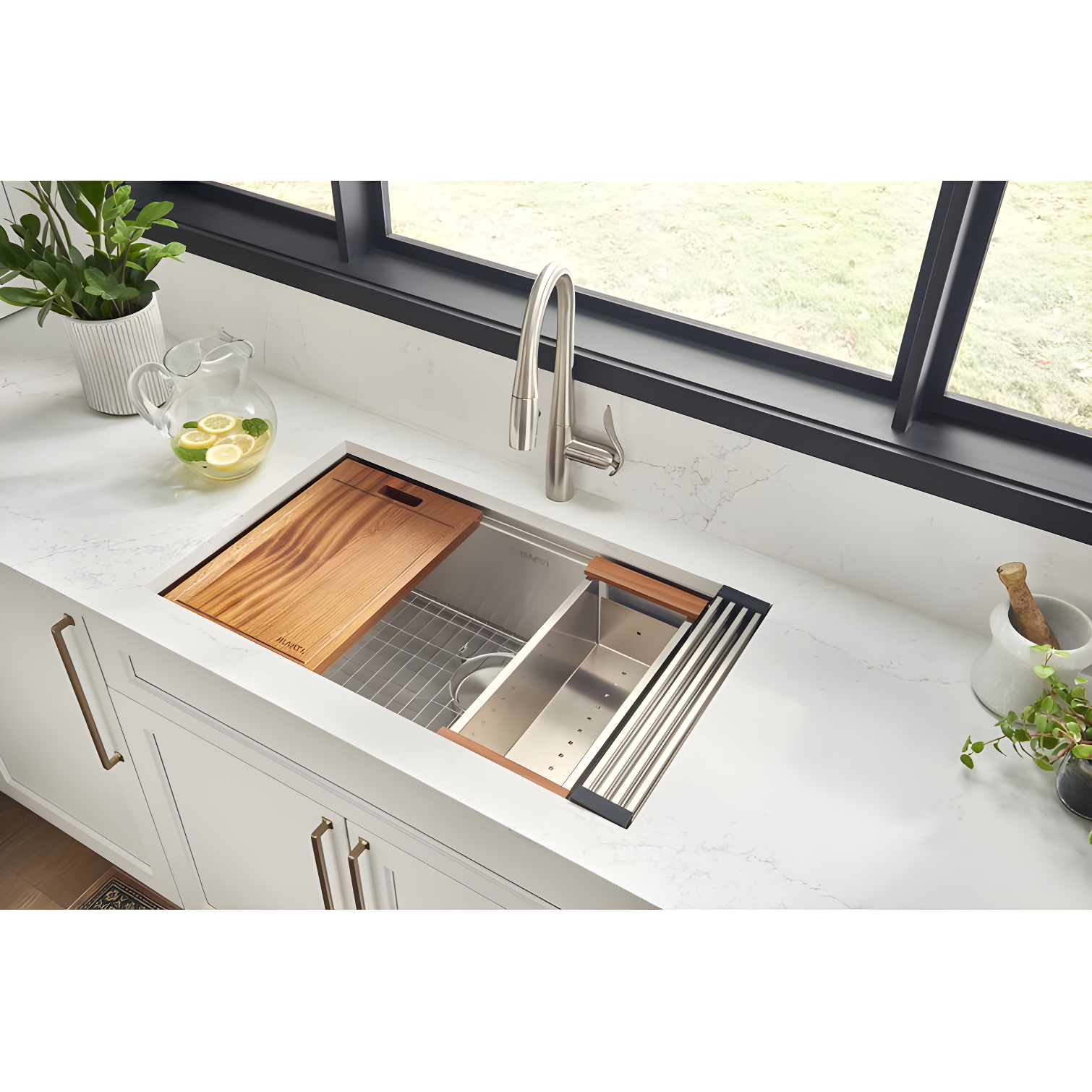 Ruvati RVH8309 Ruvati Workstation Undermount 16 Gauge Stainless Steel Kitchen Sink Single Bowl