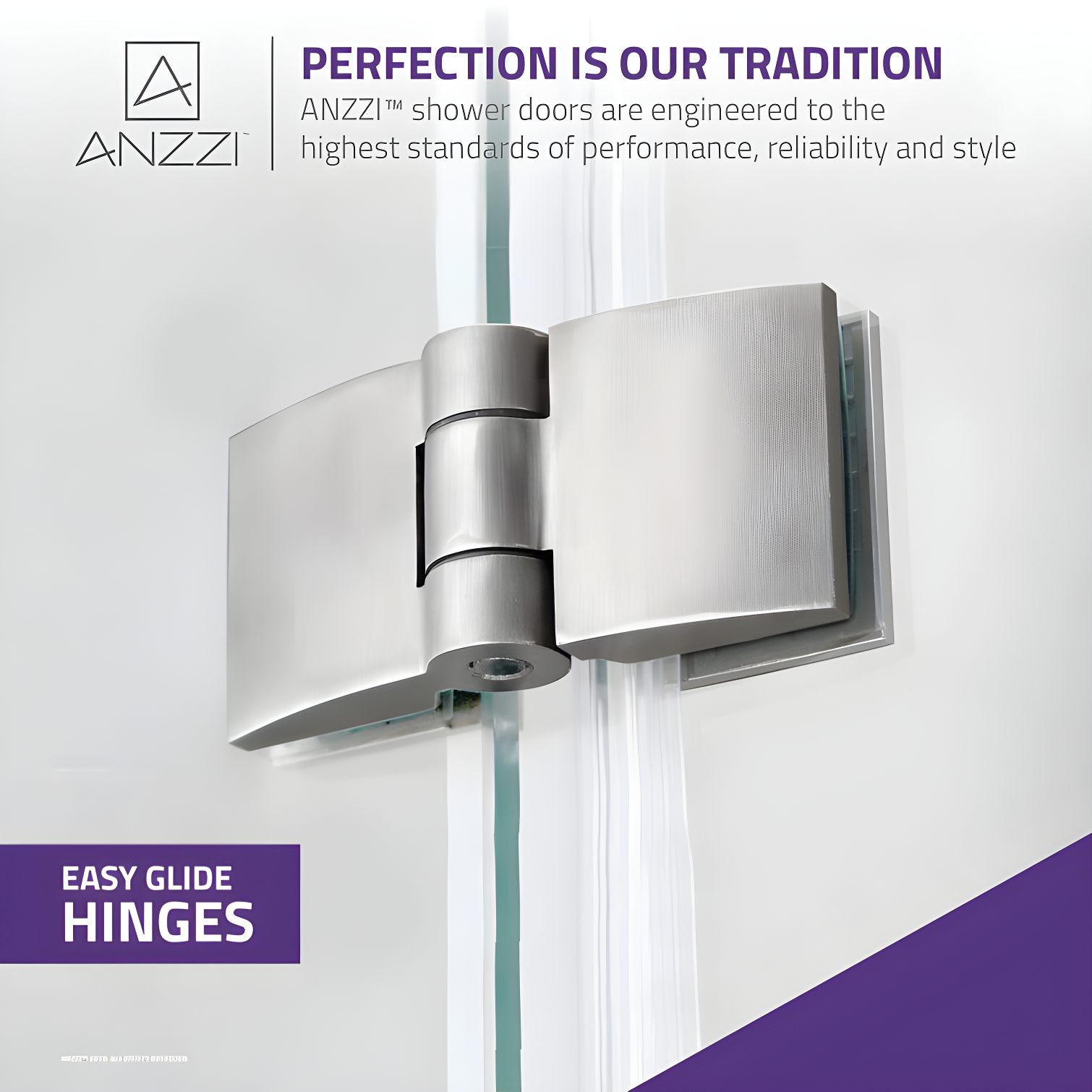 Herald Series 58" H Hinged Frameless Tub Door