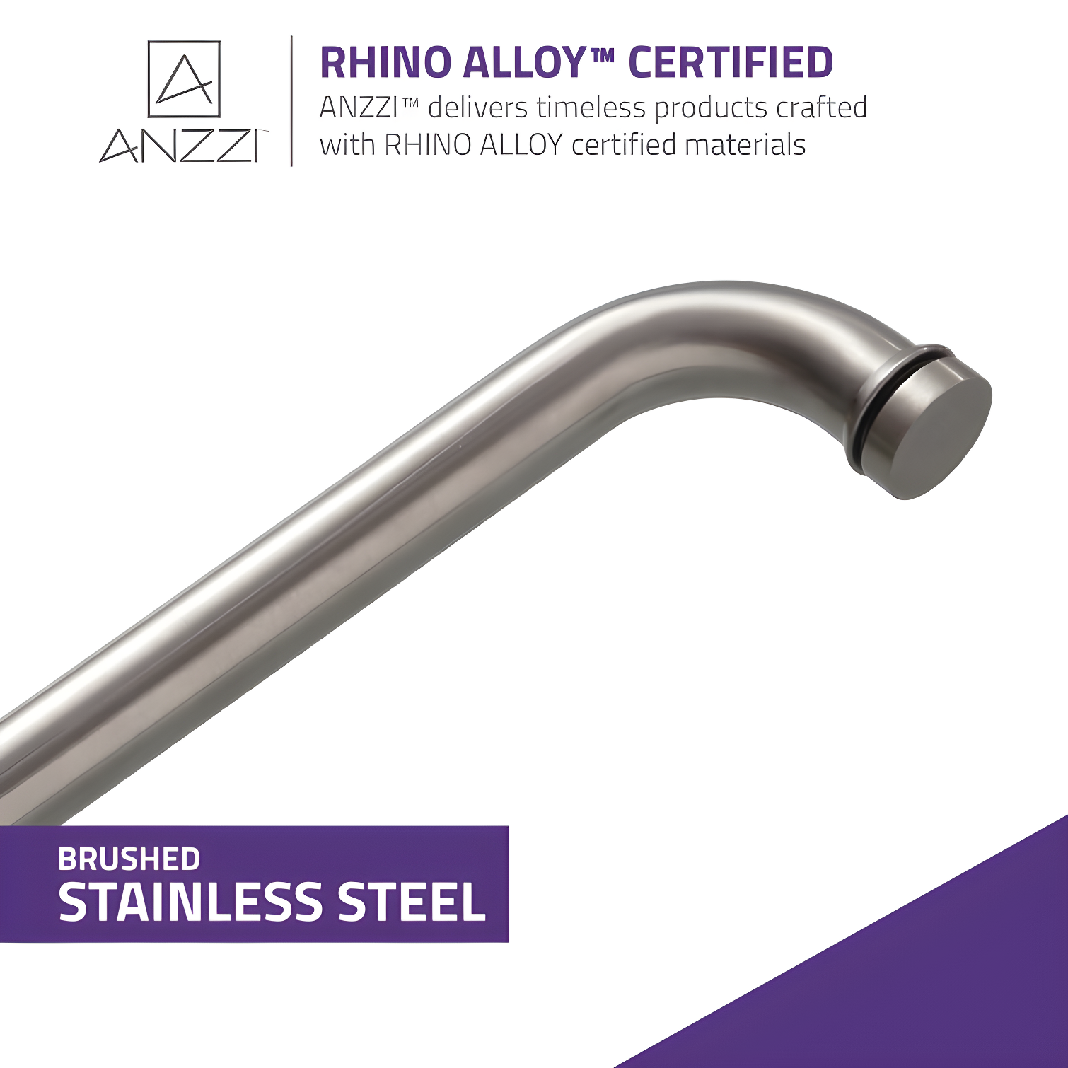 Herald Series 58" H Hinged Frameless Tub Door