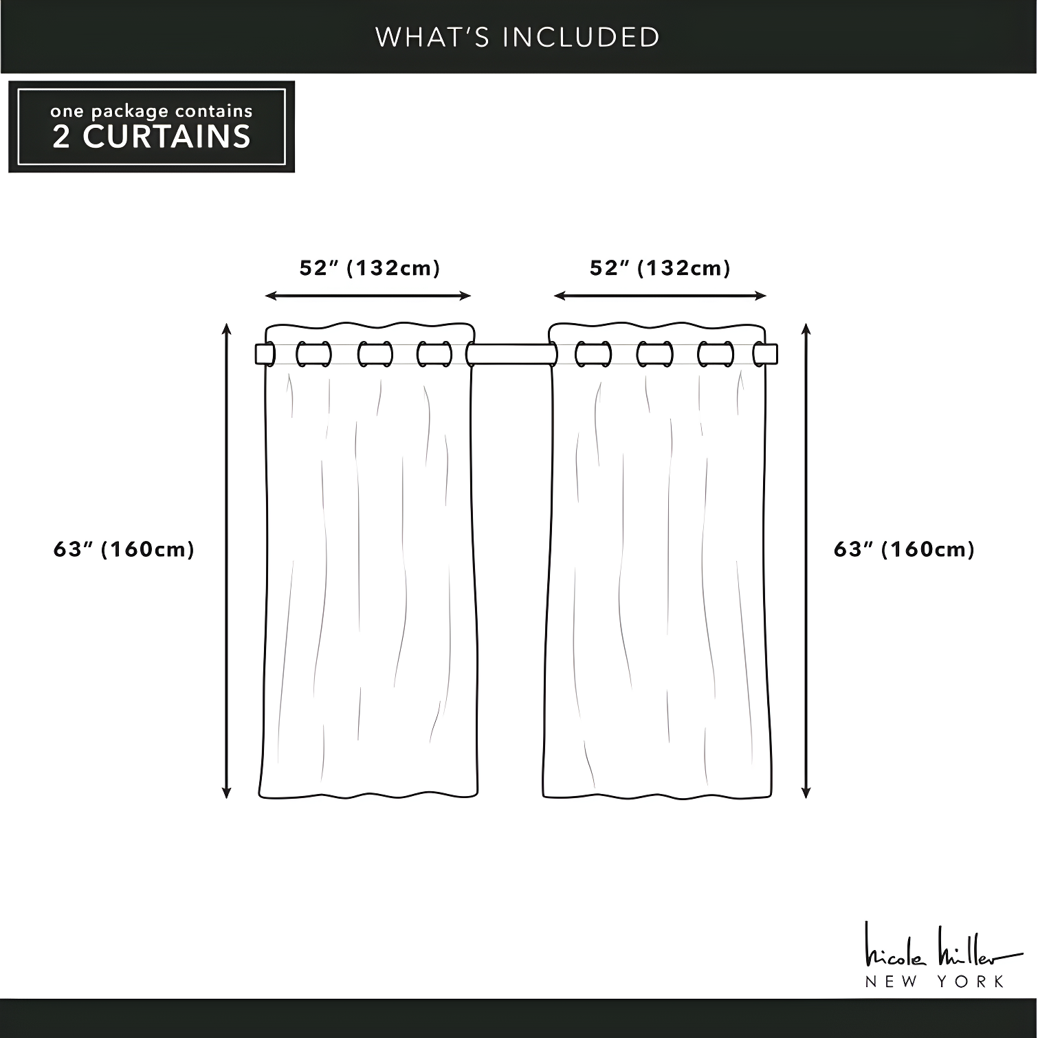 Nicole Miller Nicole Miller Turion Floral Room Darkening Blackout Grommet Top Curtain Panel Pair (Set of 2)