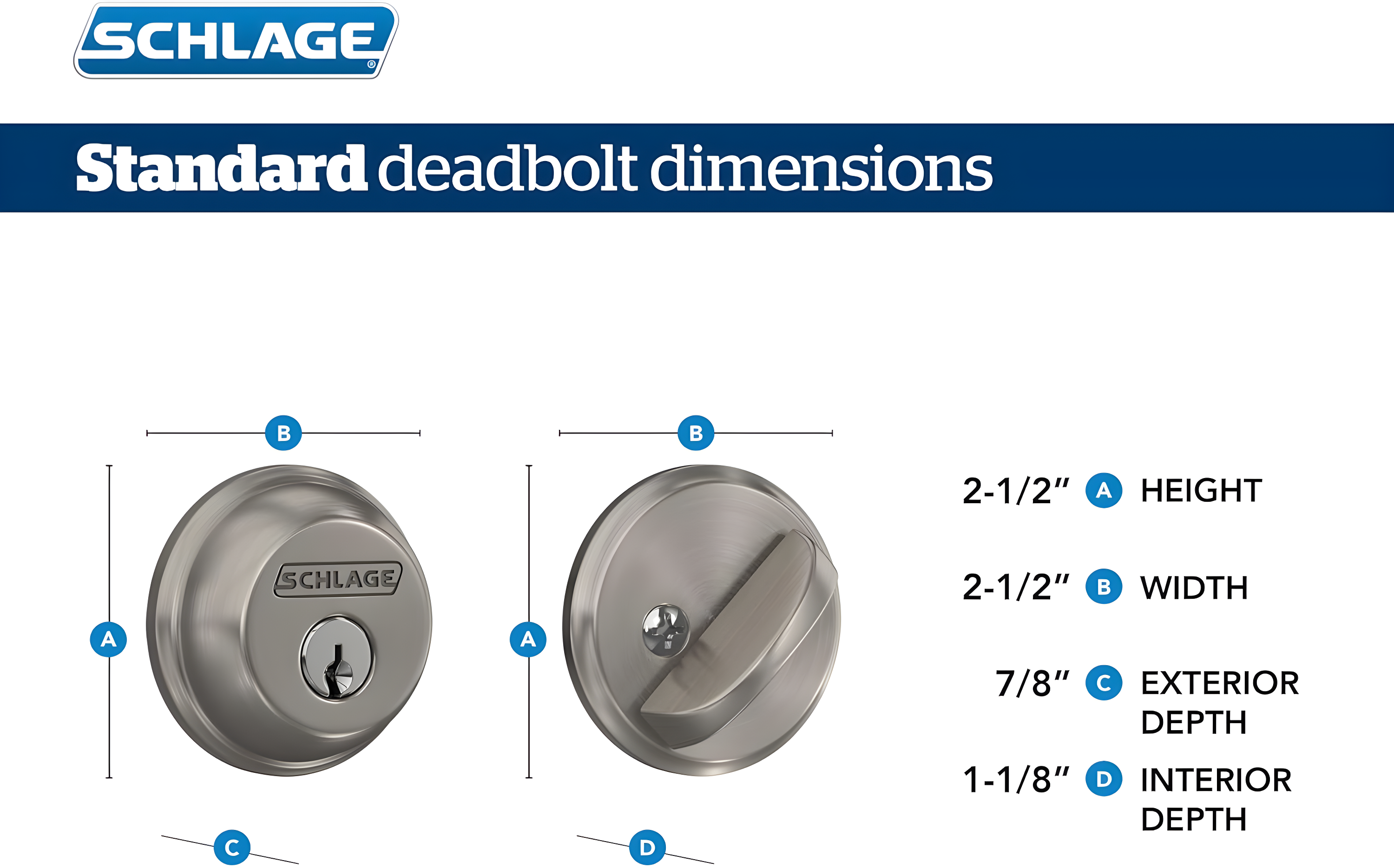 SCHLAGE B62N622 Deadbolt, Keyed 2 Sides, Matte Black