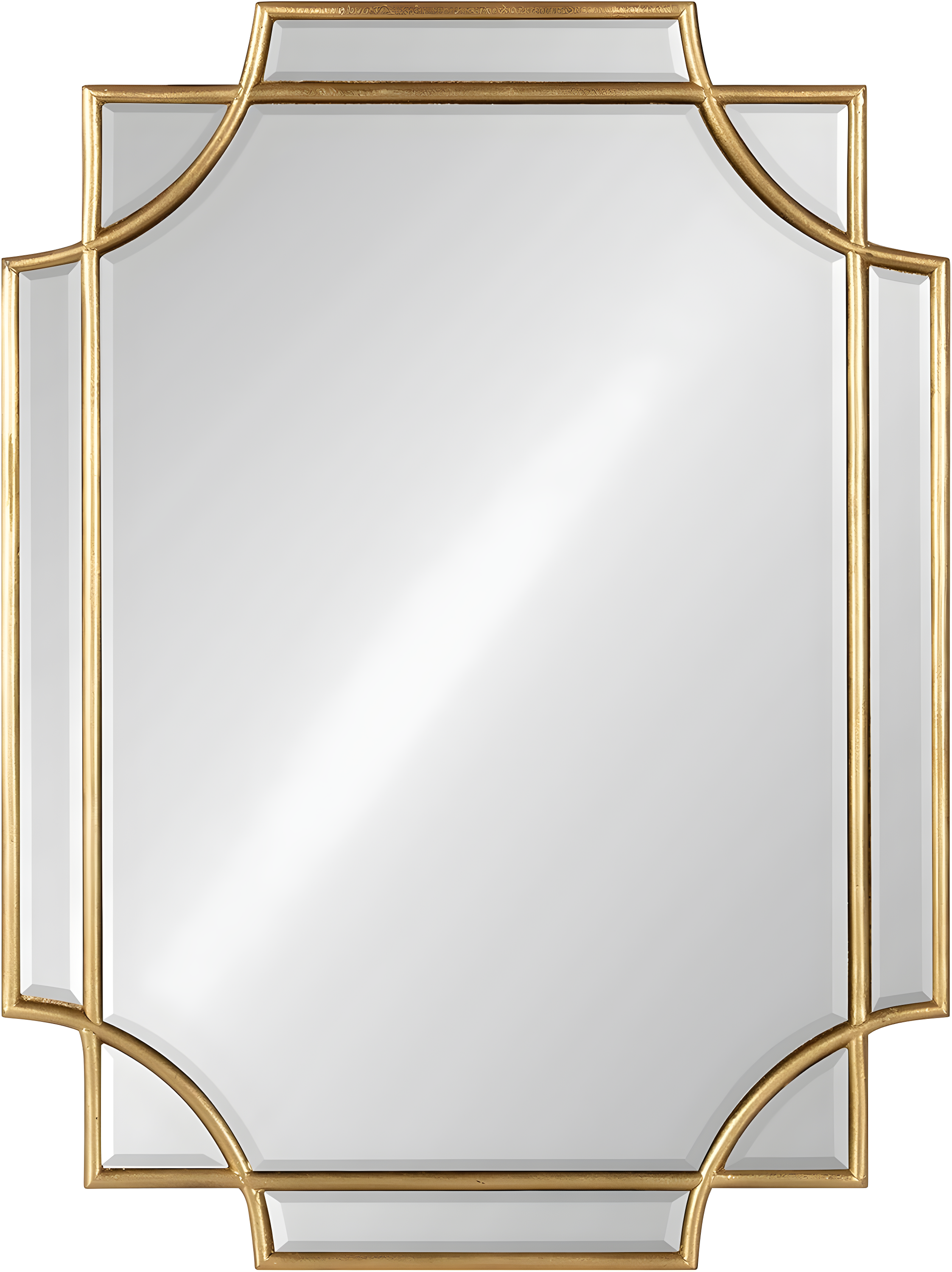 Kate and Laurel Minuette Glam Wall Mirror, 18 x 24, Gold, Boho-Chic Home Decor for Wall