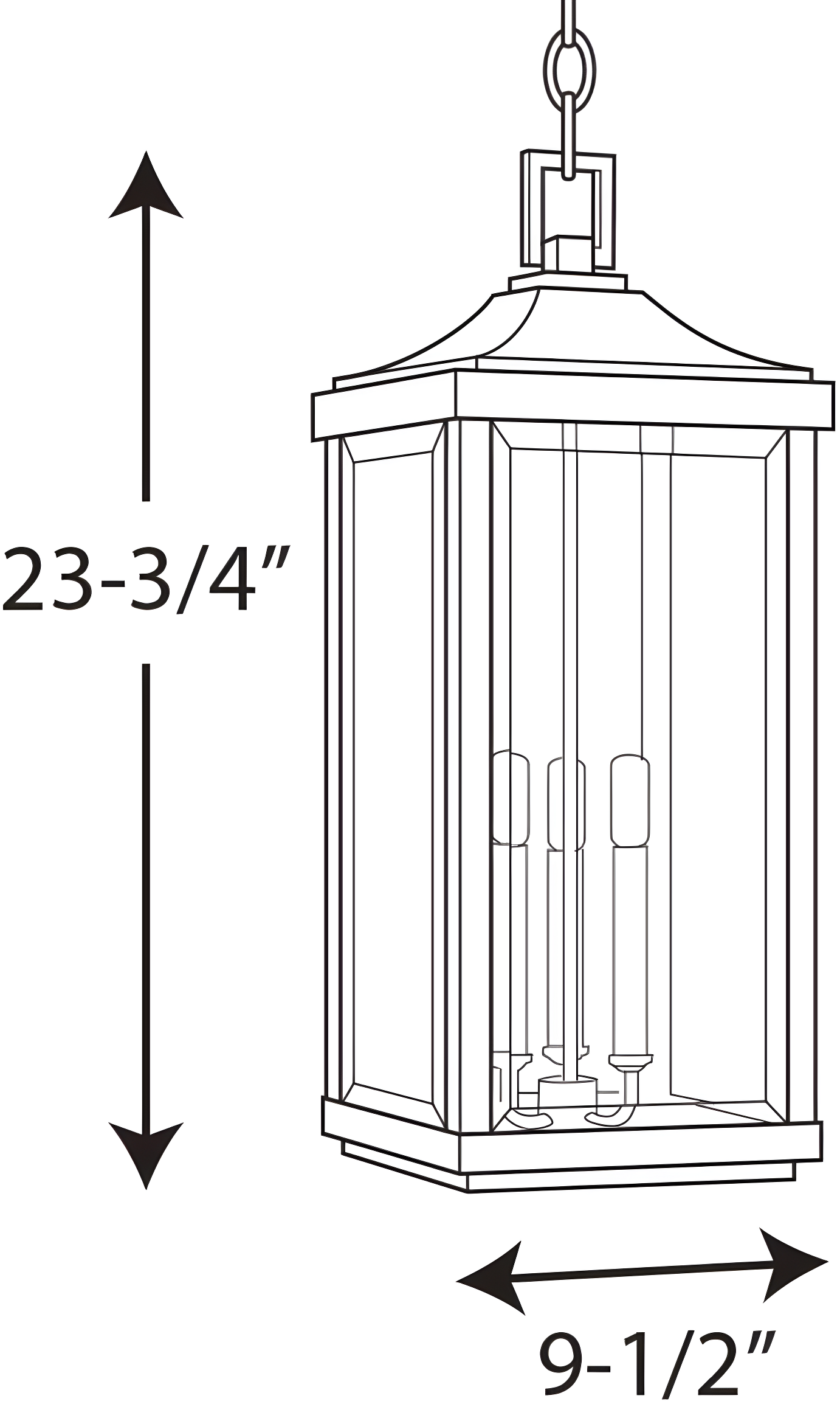 Husby 3 - Light Outdoor Hanging Lantern