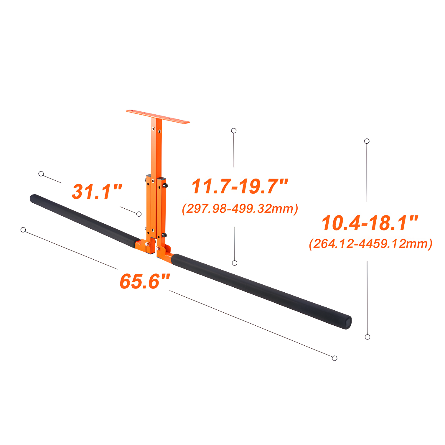 Steel Ceiling Mounted Adjustable Kayak Rack