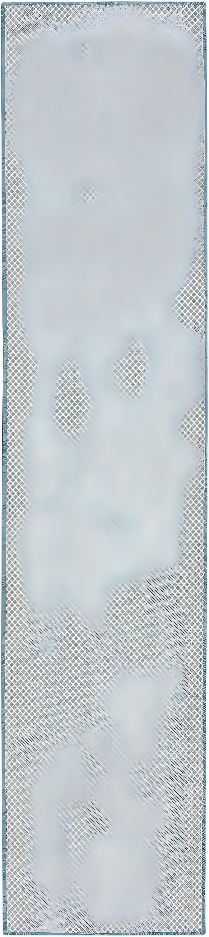 Nourison 2'2" x 8' Courtyard Modern Easy Care Flatweave Indoor Outdoor Runner Rug Ivory/Aqua
