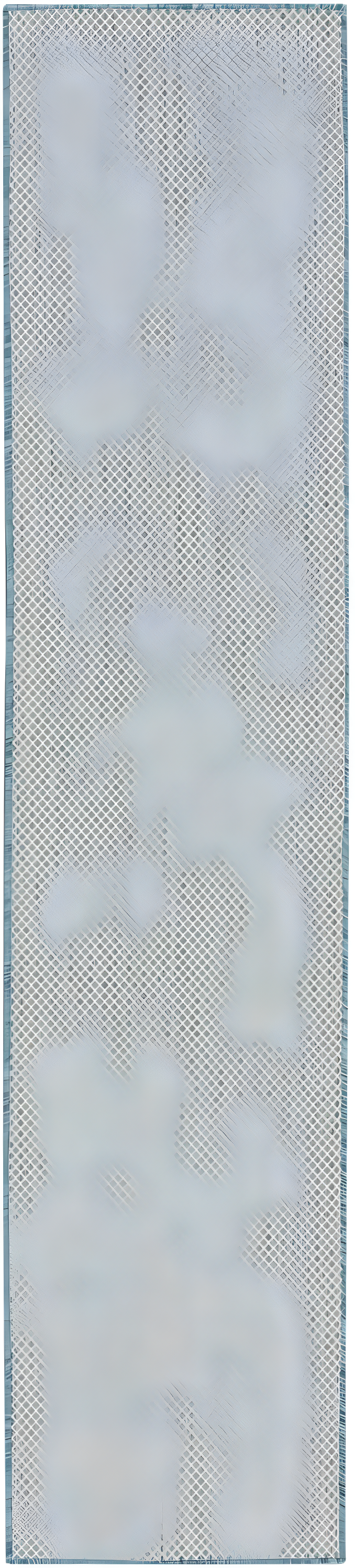 Nourison 2'2" x 8' Courtyard Modern Easy Care Flatweave Indoor Outdoor Runner Rug Ivory/Aqua