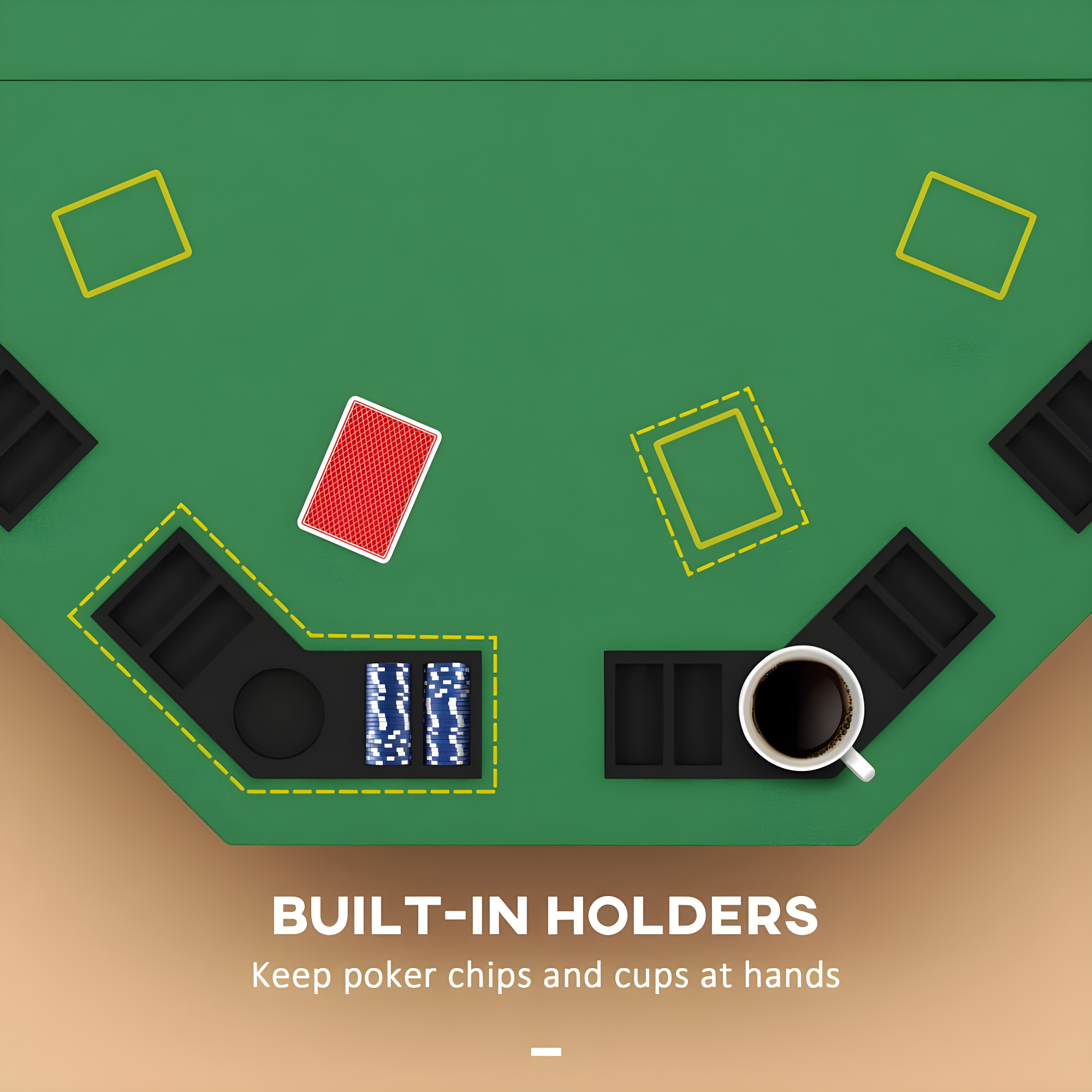 Soozier Soozier 47.25'' 8 - Player Foldable Poker Table