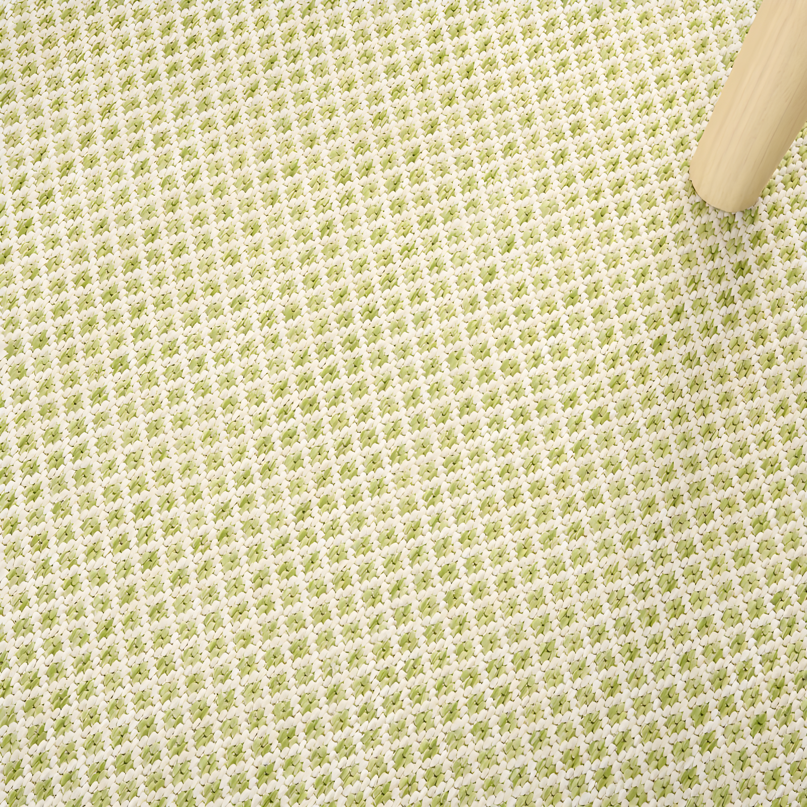 Nourison Courtyard 9' x 12' Ivory Green All-over design Indoor/Outdoor Rug