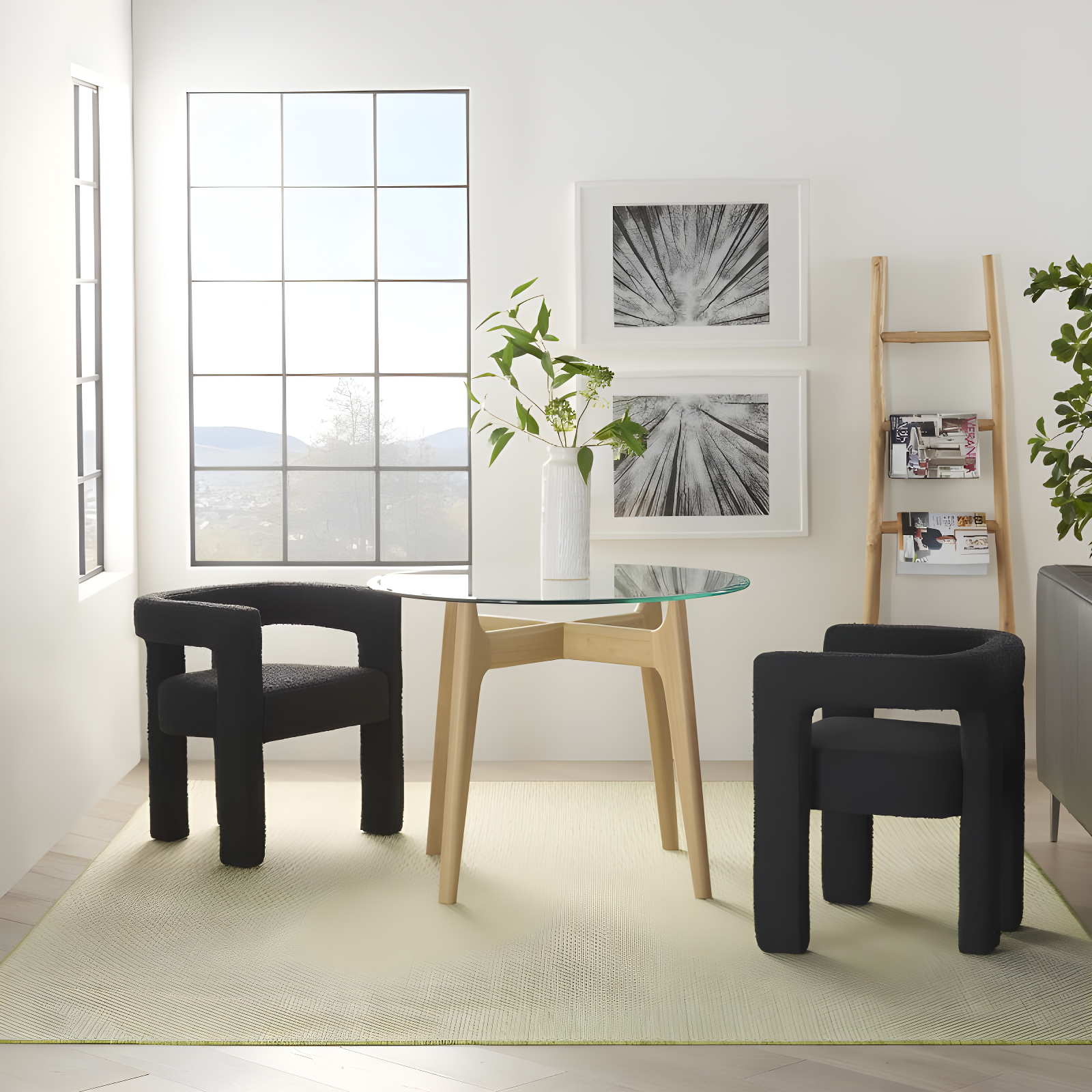 Nourison Courtyard 9' x 12' Ivory Green All-over design Indoor/Outdoor Rug