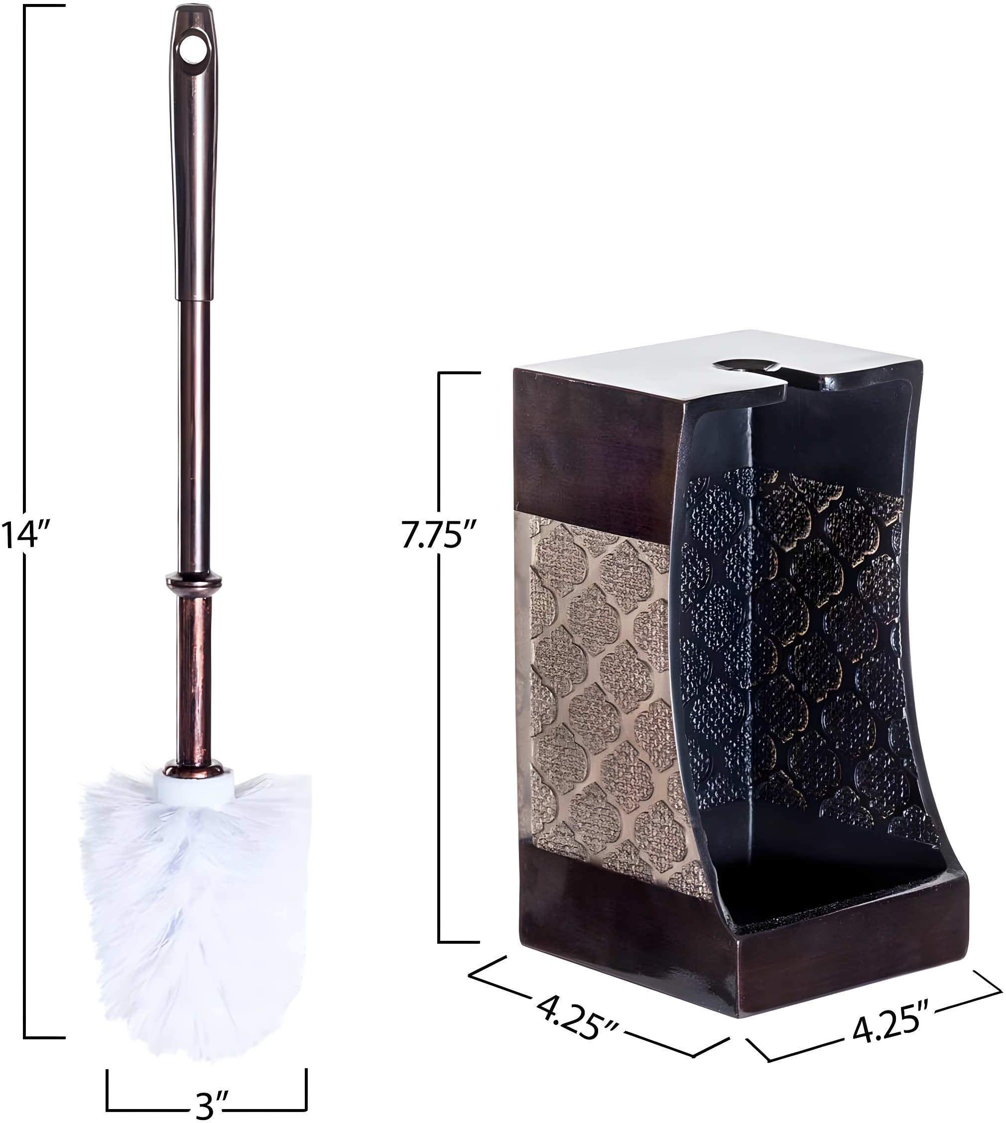 Creative Scents Dahlia Free Standing Toilet Brush and Holder
