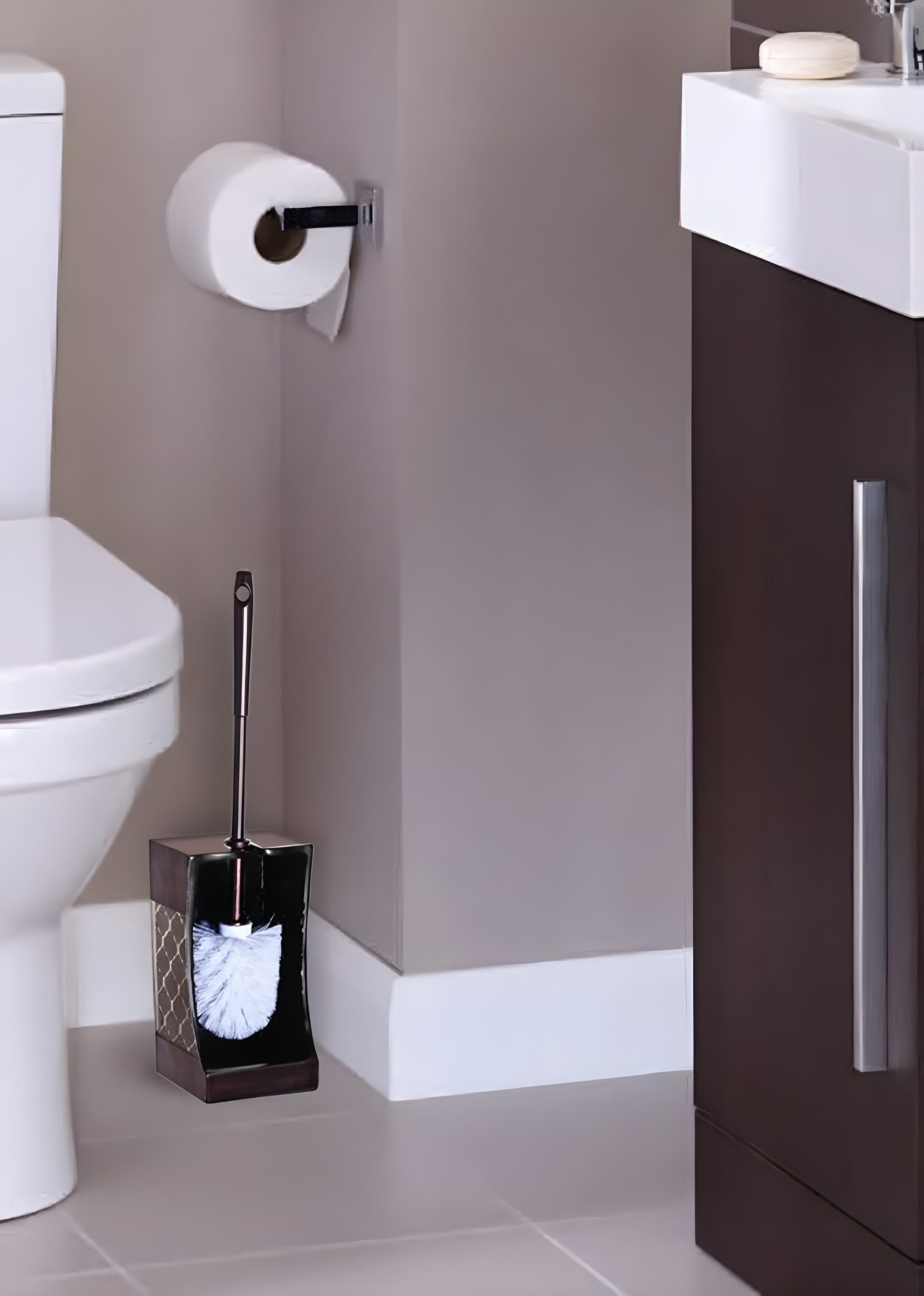 Creative Scents Dahlia Free Standing Toilet Brush and Holder