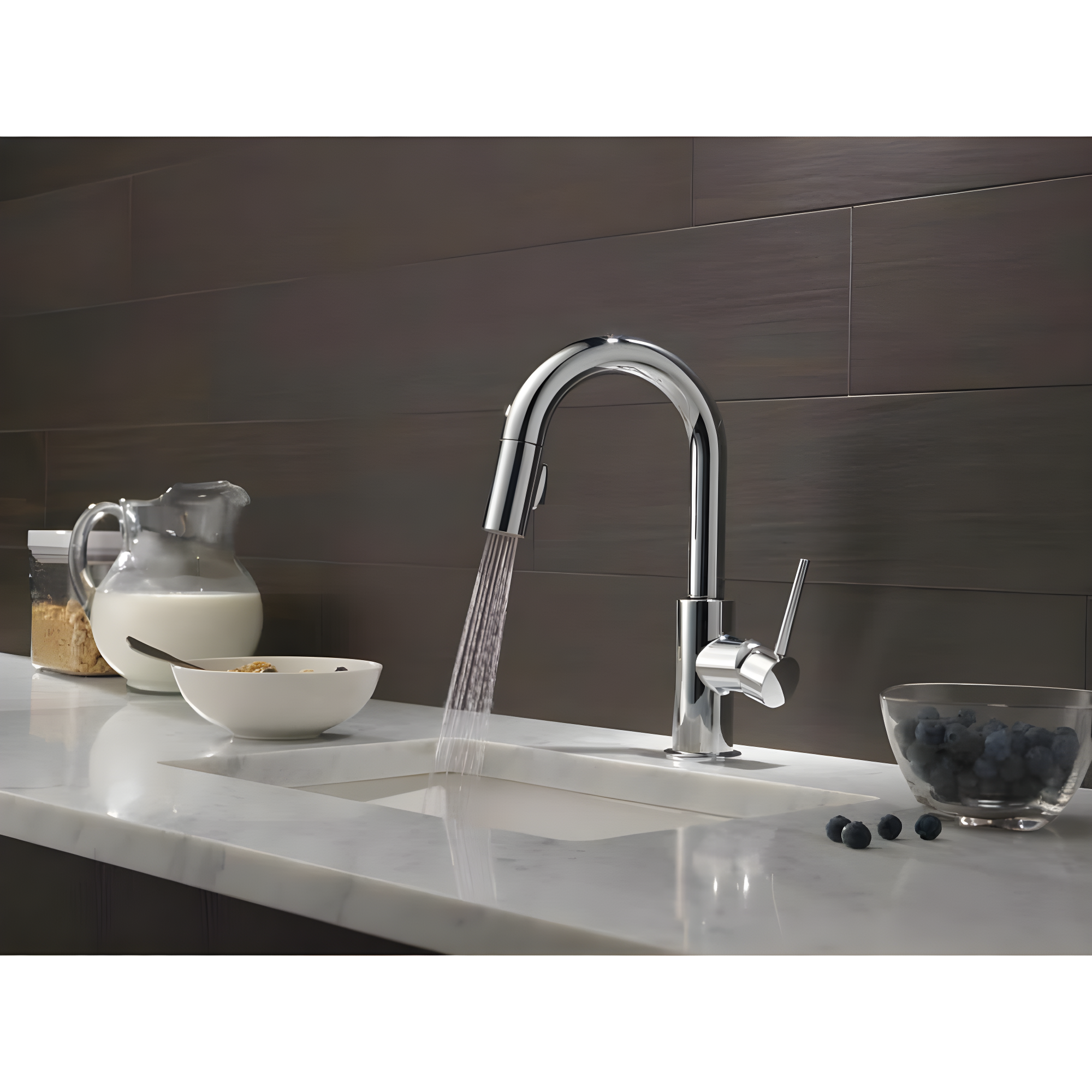 Trinsic Pull Down Sprayer Bar Faucet, Single Handle Prep Sink Faucet