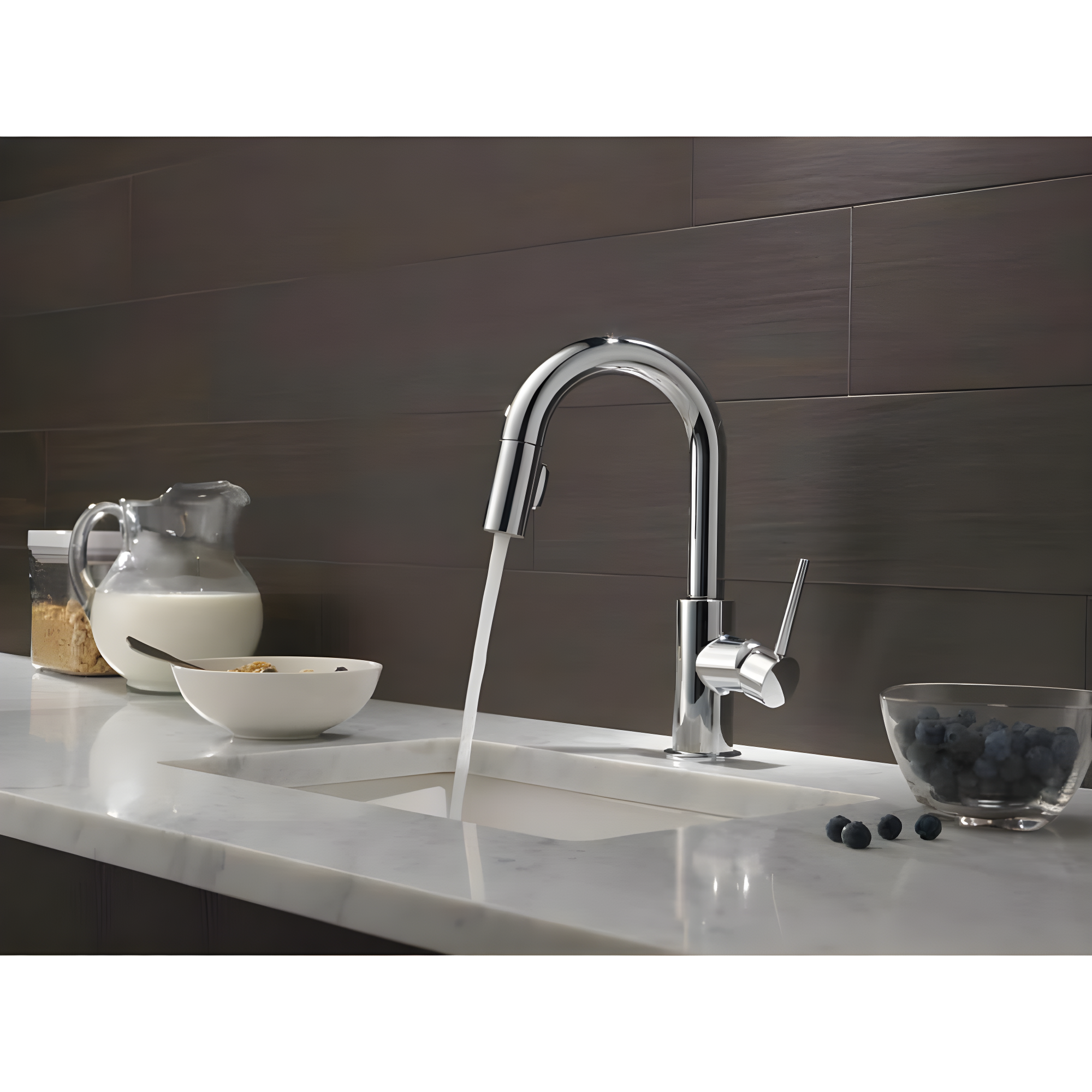 Trinsic Pull Down Sprayer Bar Faucet, Single Handle Prep Sink Faucet