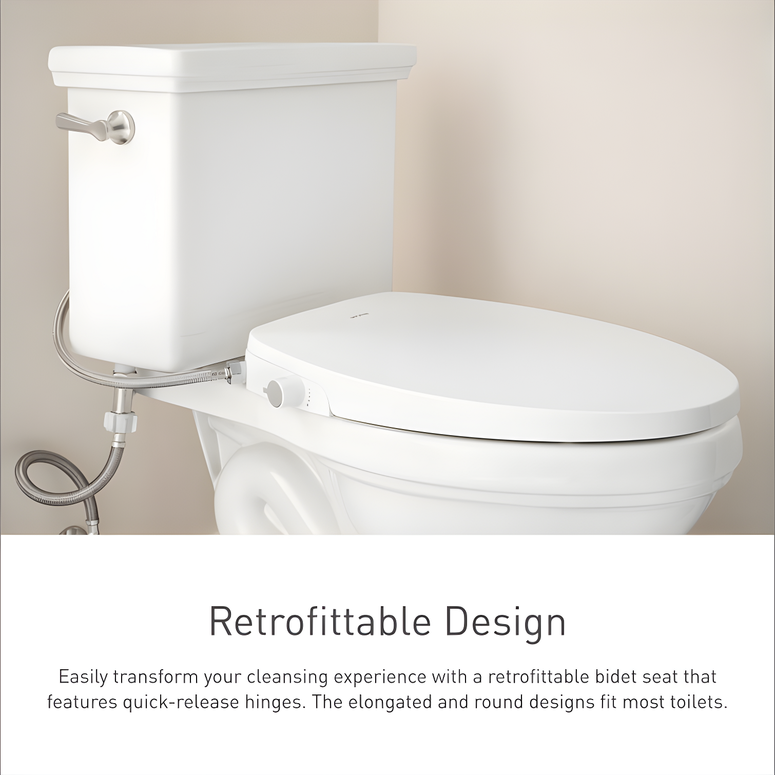 Moen EB2100-E 5-Series Premium Electronic Bidet Seat for Elongated Toilets with Remote