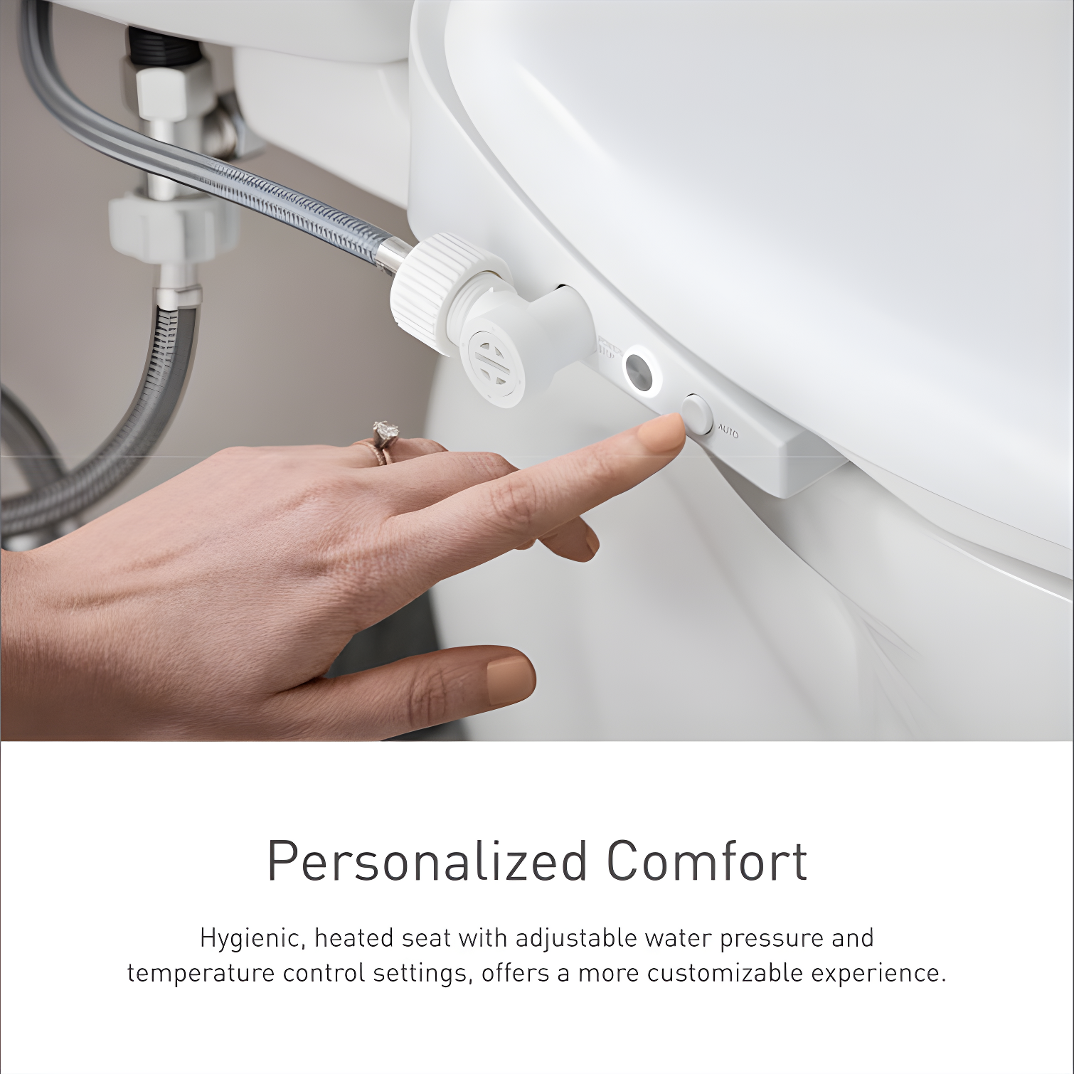 Moen EB2100-E 5-Series Premium Electronic Bidet Seat for Elongated Toilets with Remote