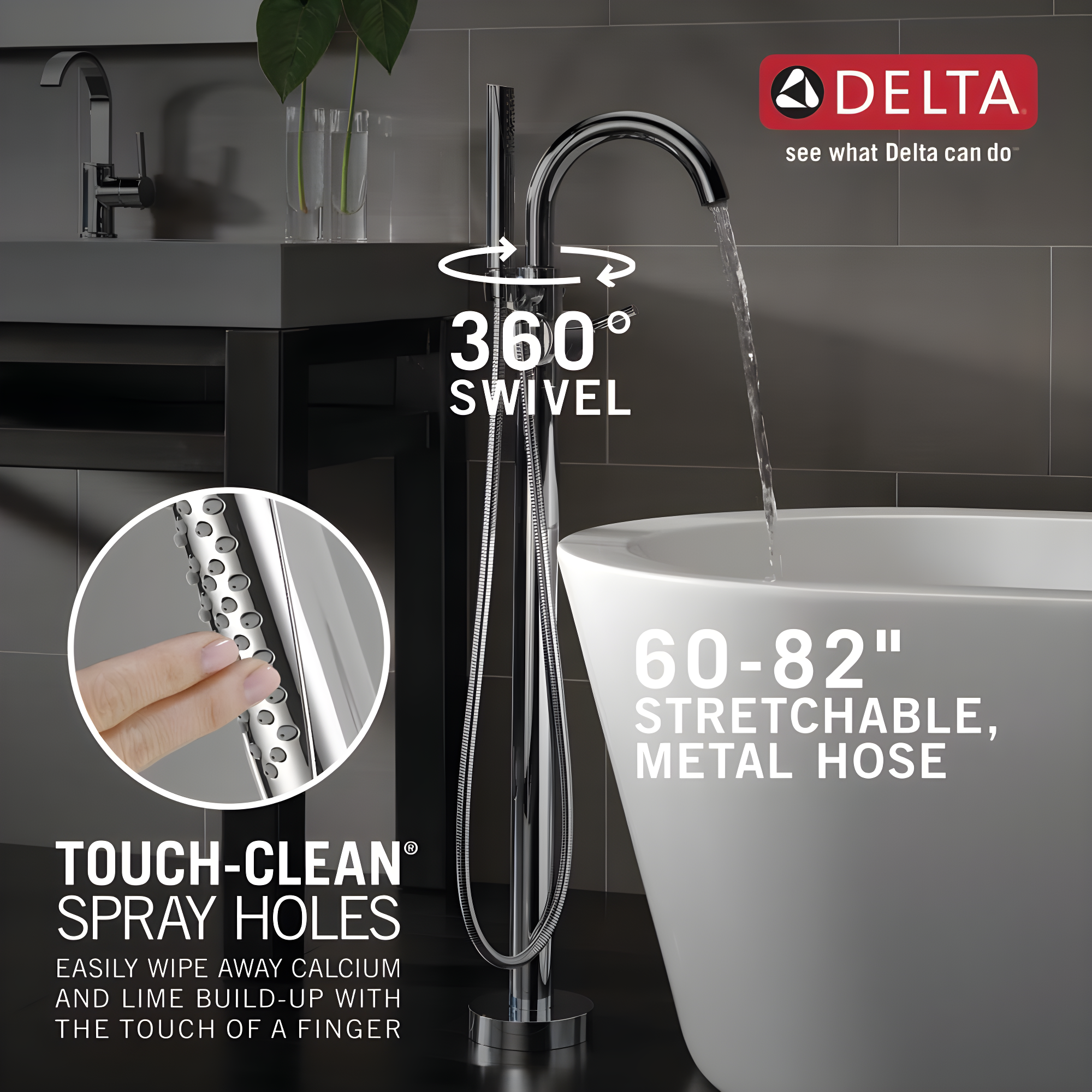 Trinsic Single Handle Floor Mounted Freestanding Tub Filler