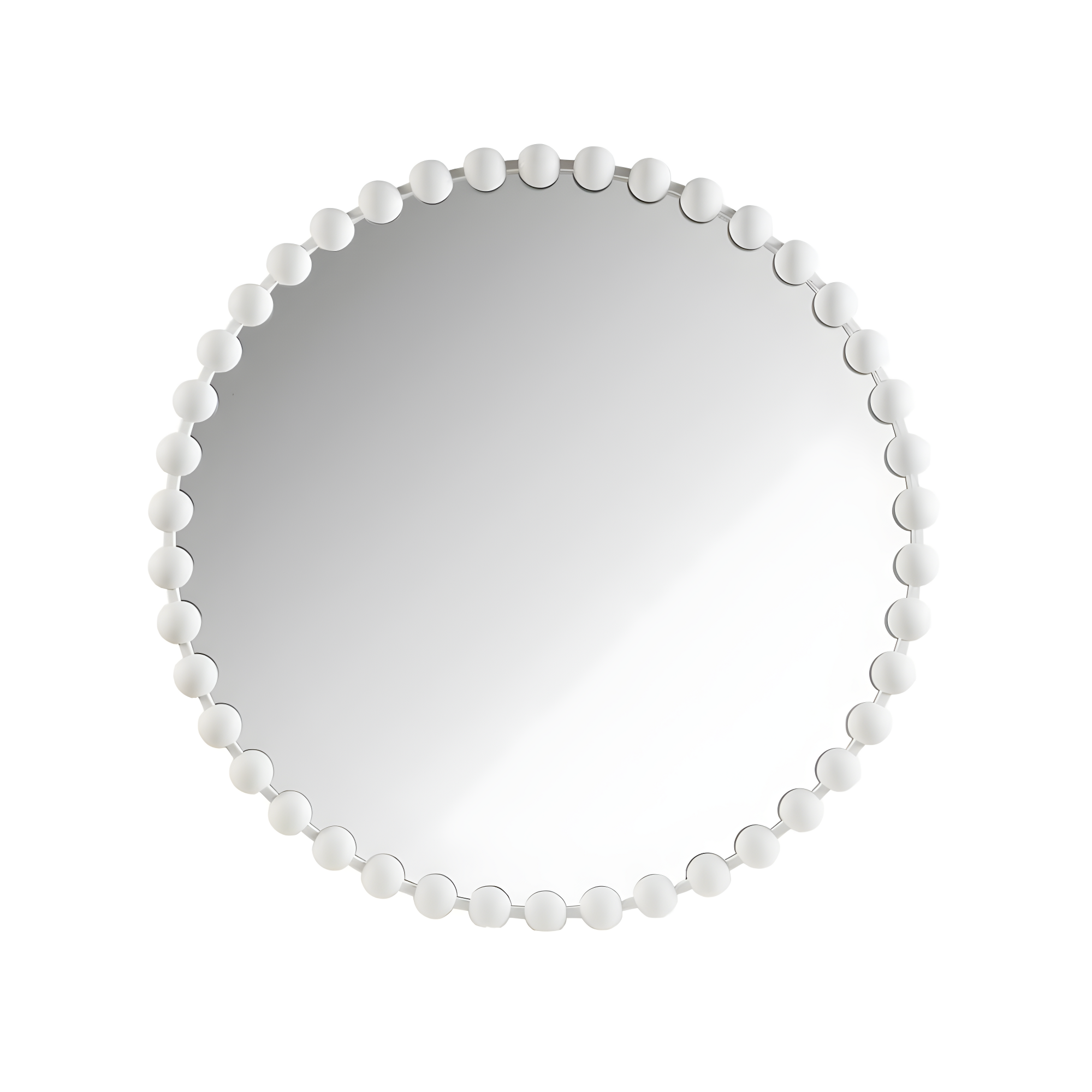 Marlowe Beaded Round Metal Wall Mirror