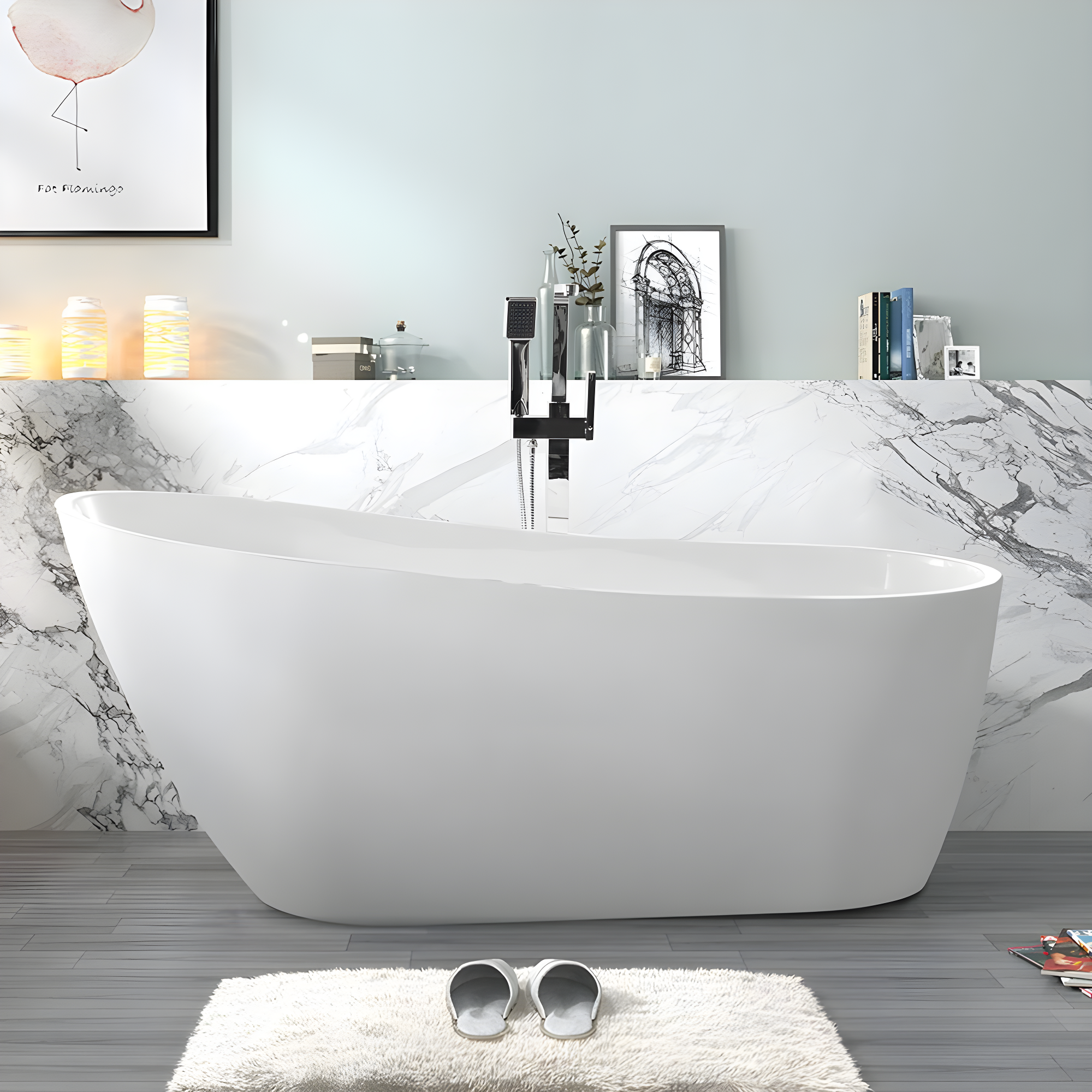 Cora 67" x 32" Freestanding Acrylic Bathtub