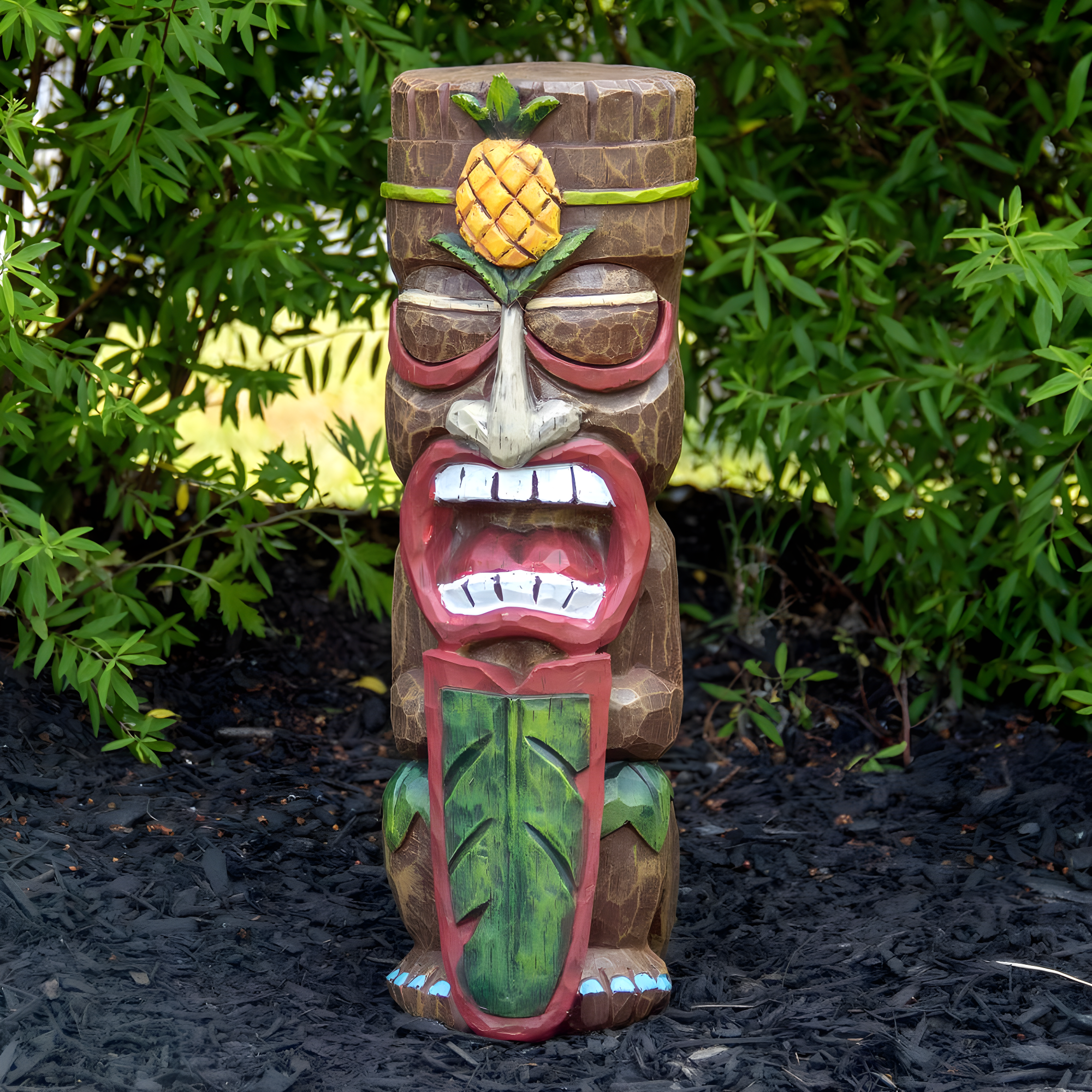 Northlight Seasonal 16" Solar Lighted Polynesian Outdoor Garden Tiki Statue