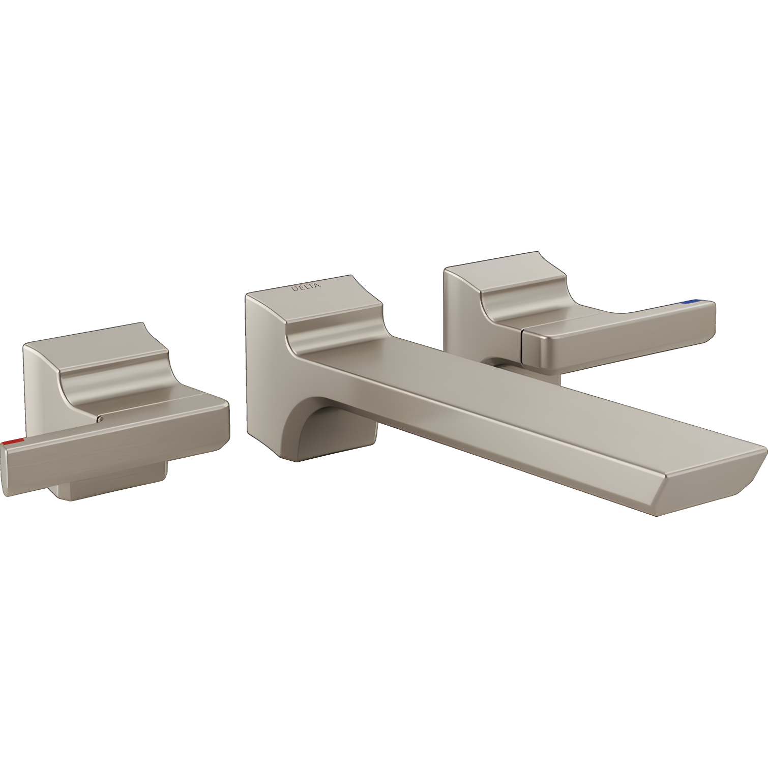 Pivotal Double Handle Wall Mounted Bathroom Faucet