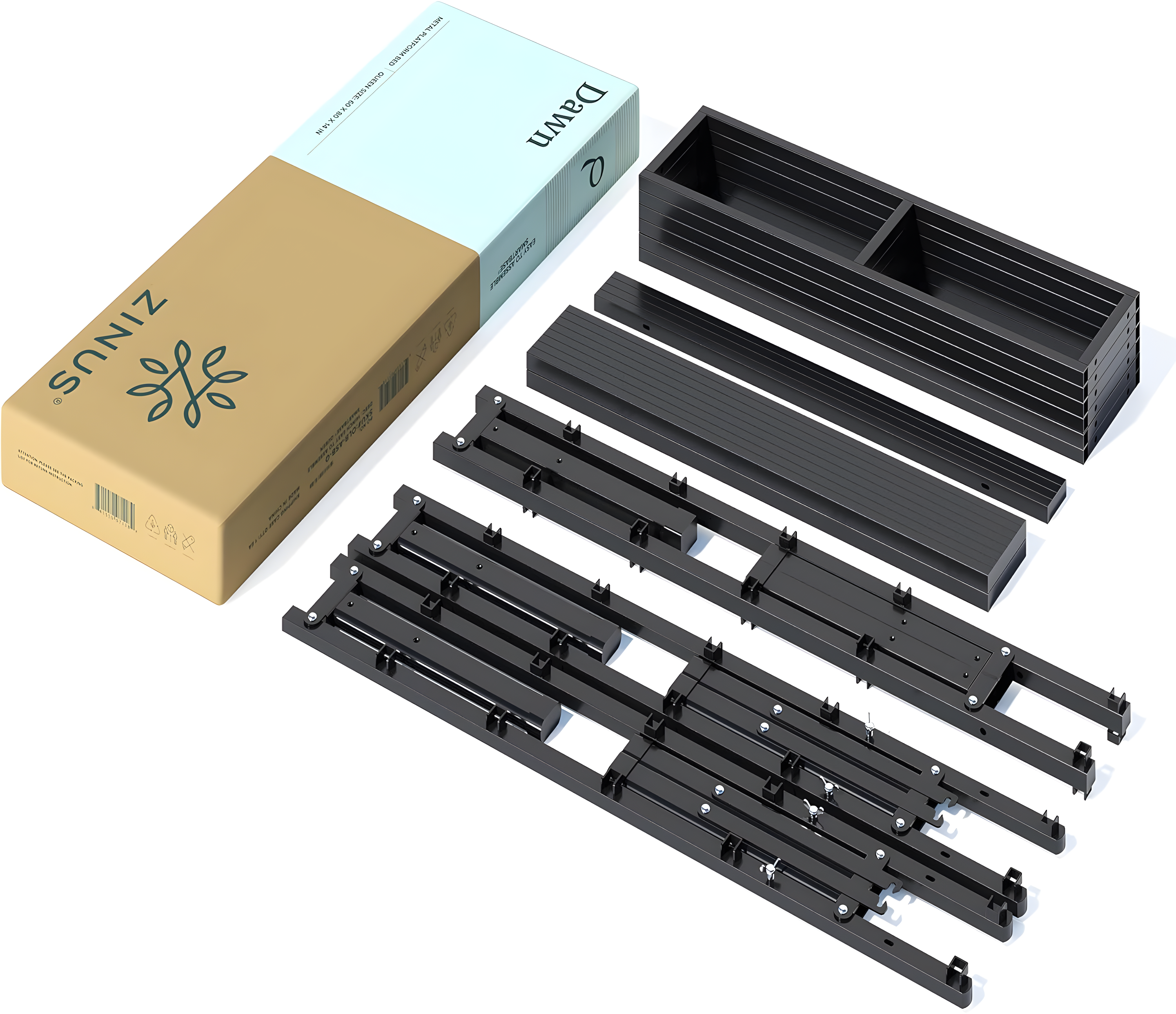 Zinus 14" Metal SmartBase Compack Mattress Foundation, Bed Frame, King