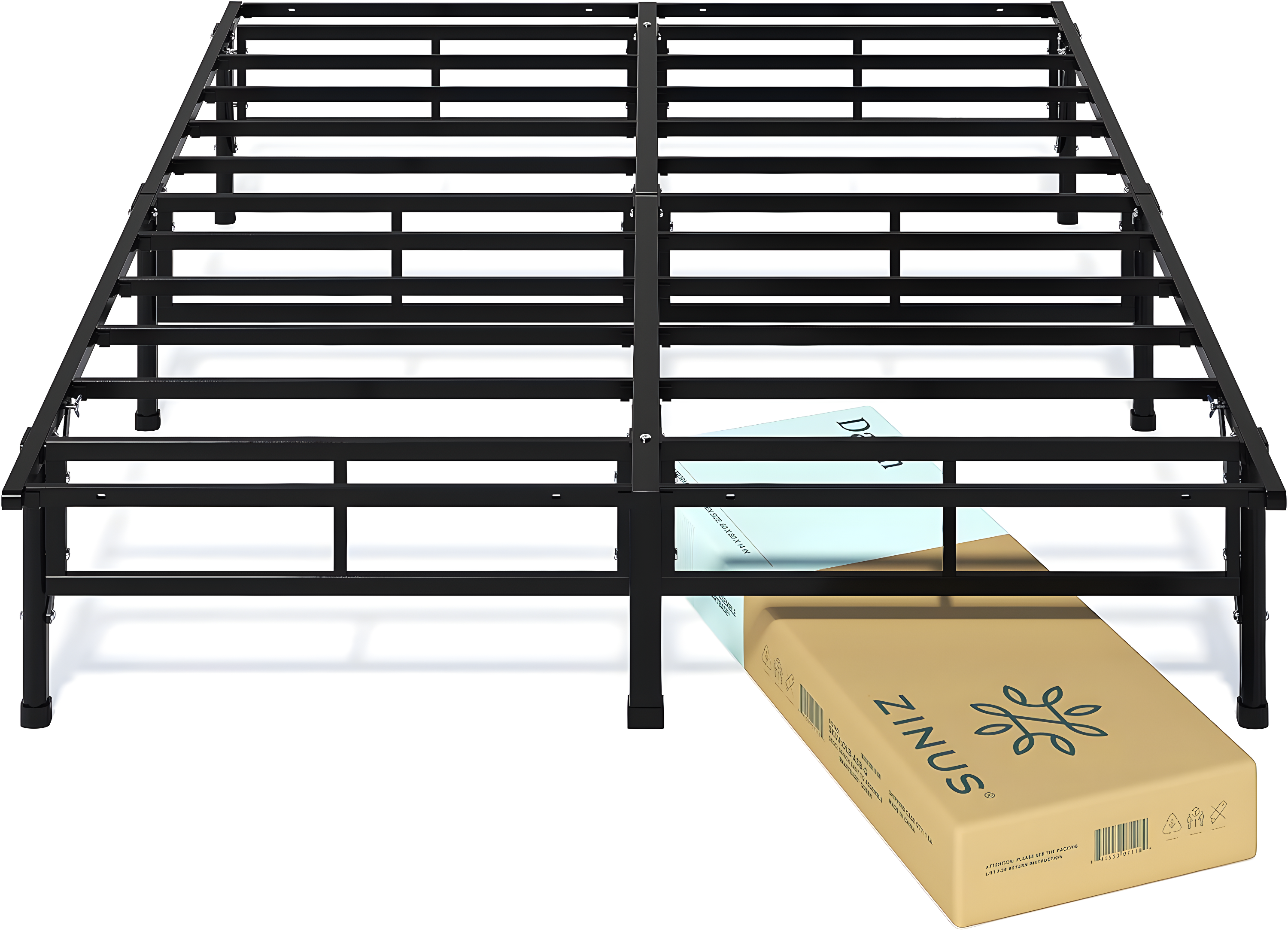 Zinus 14" Metal SmartBase Compack Mattress Foundation, Bed Frame, King
