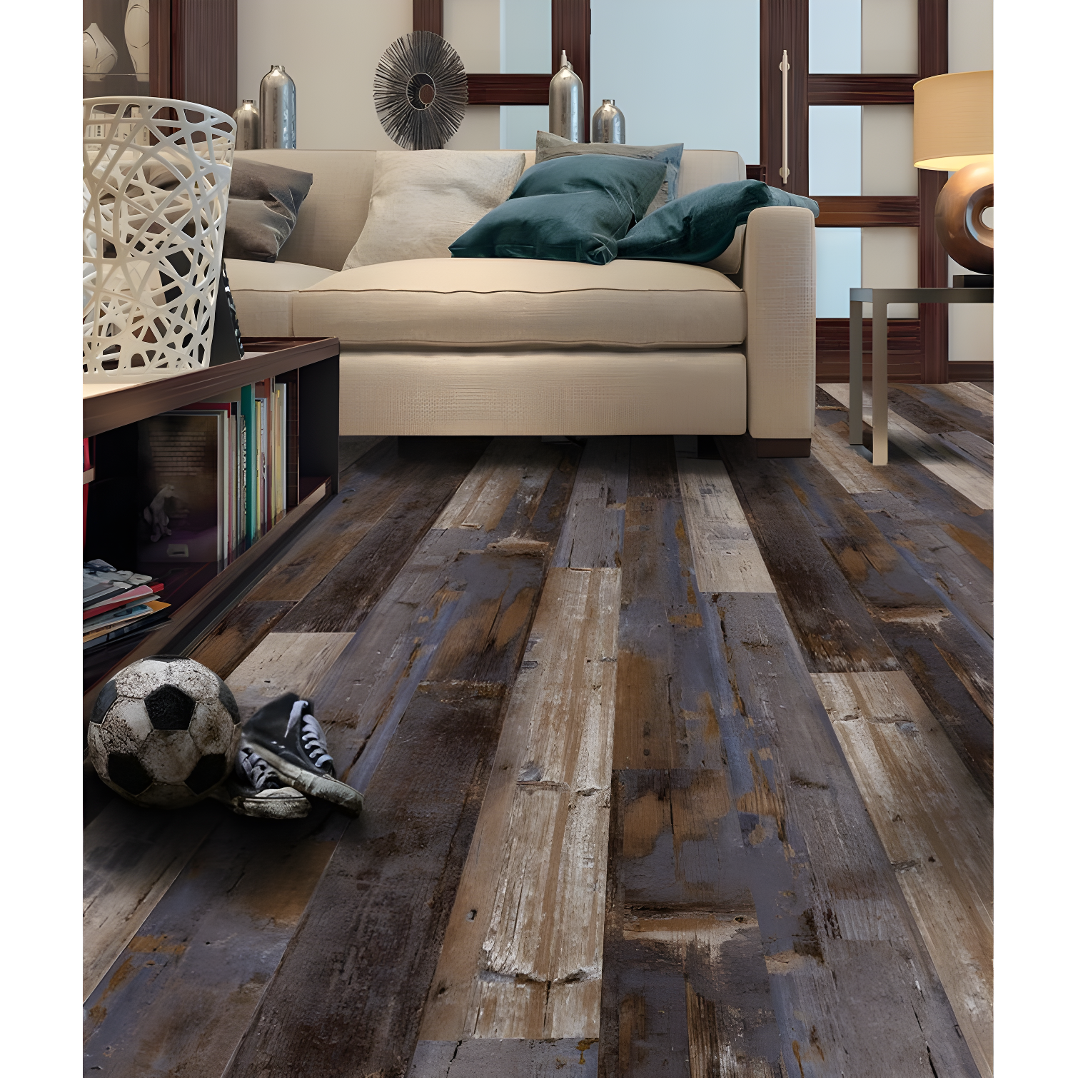 DecoProducts Colors Glue Down Floor and Wall DIY Multi-Tonal Style 6" x 36" x 2mm Luxury Vinyl Plank