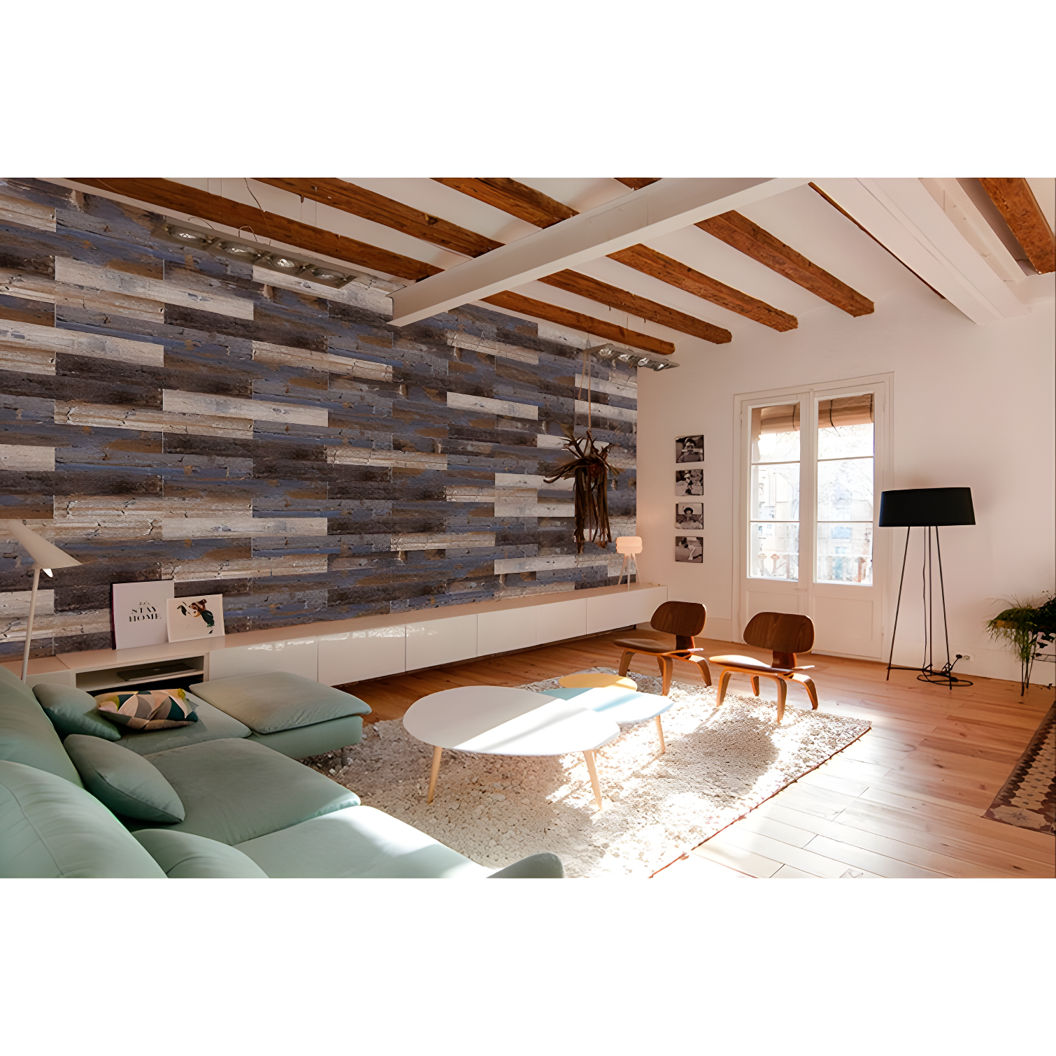 DecoProducts Colors Glue Down Floor and Wall DIY Multi-Tonal Style 6" x 36" x 2mm Luxury Vinyl Plank