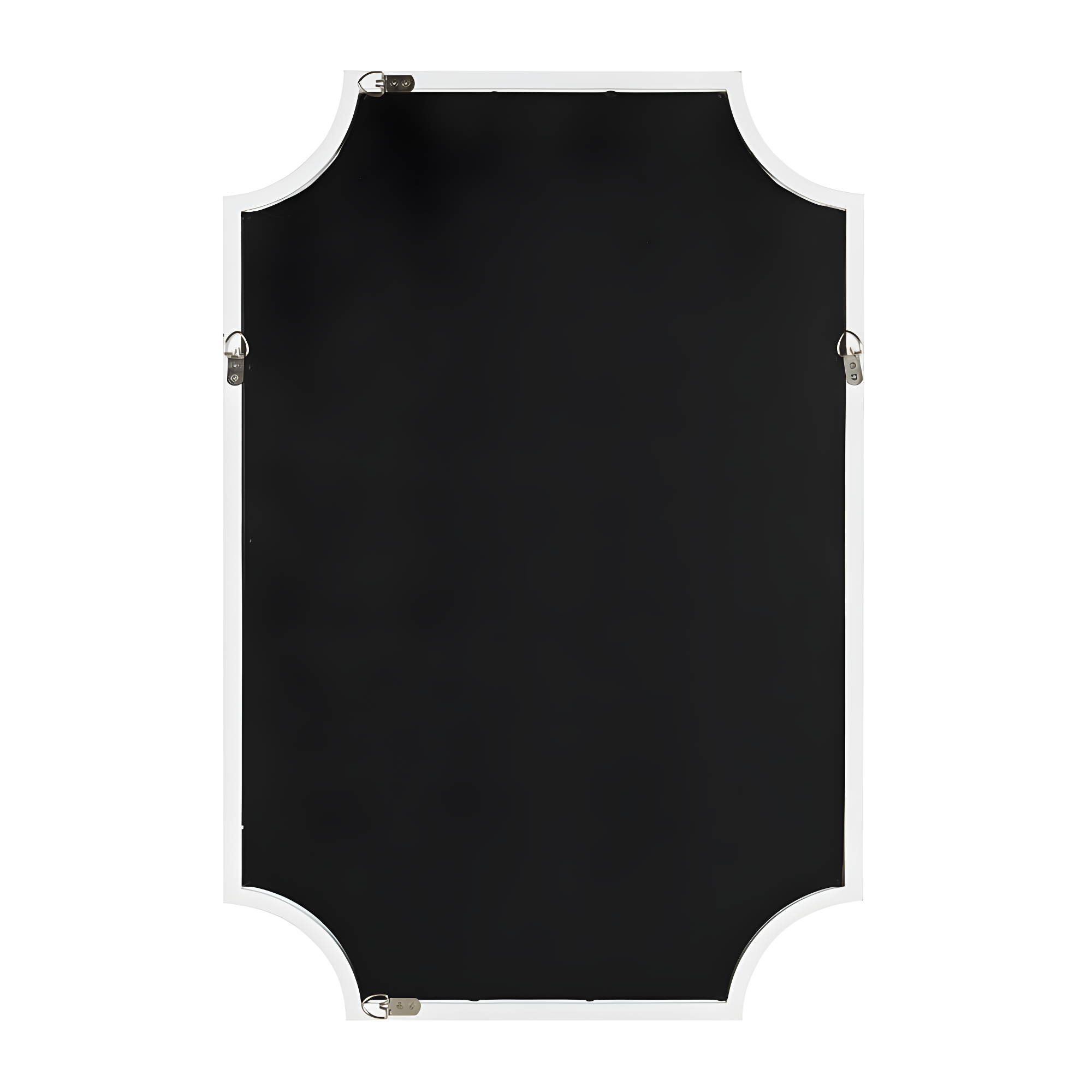 24" x 36" Hogan Framed Scallop Wall Mirror White - Kate and Laurel
