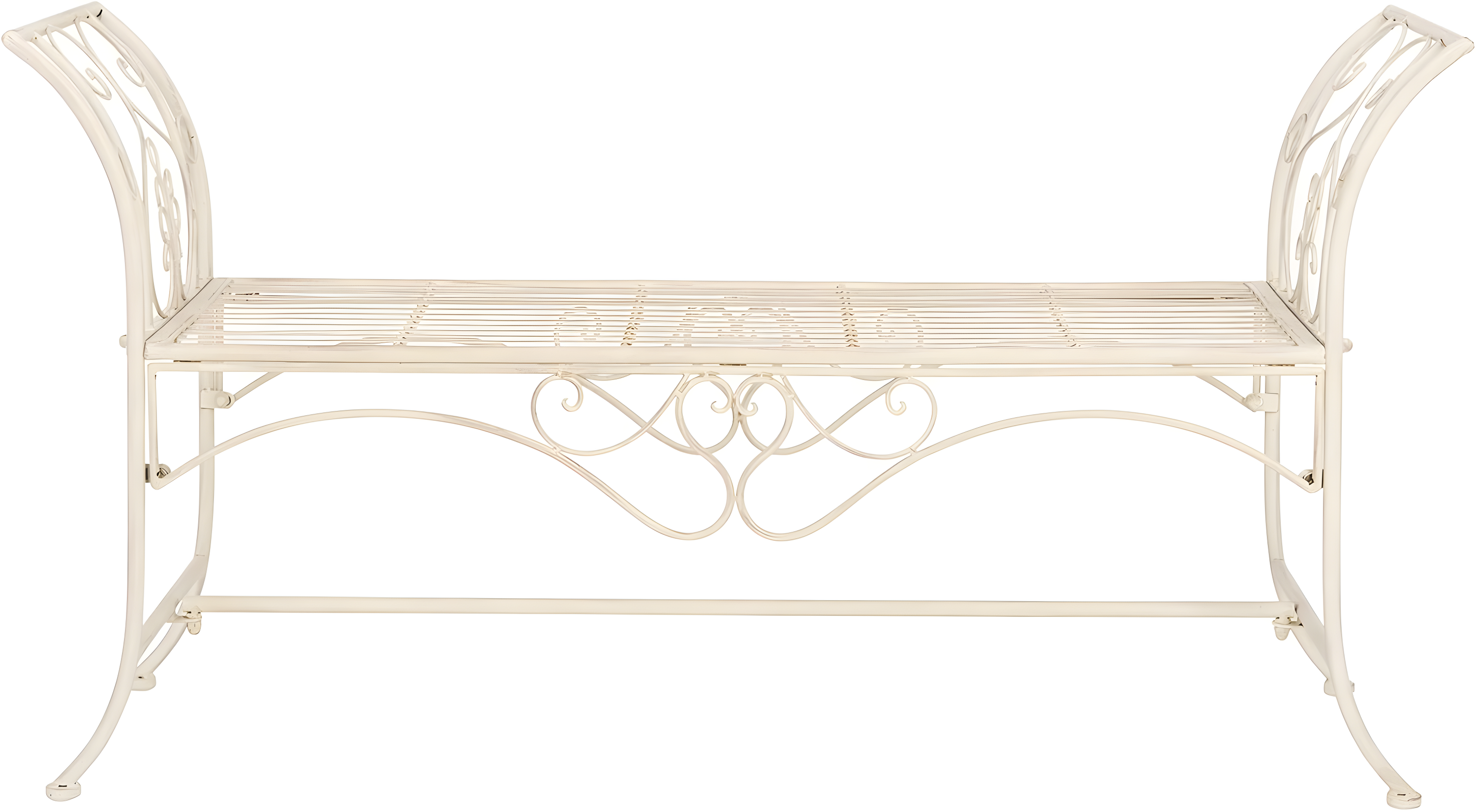 Adina Bench - Outdoor - PAT5016 - Distressed White - Safavieh