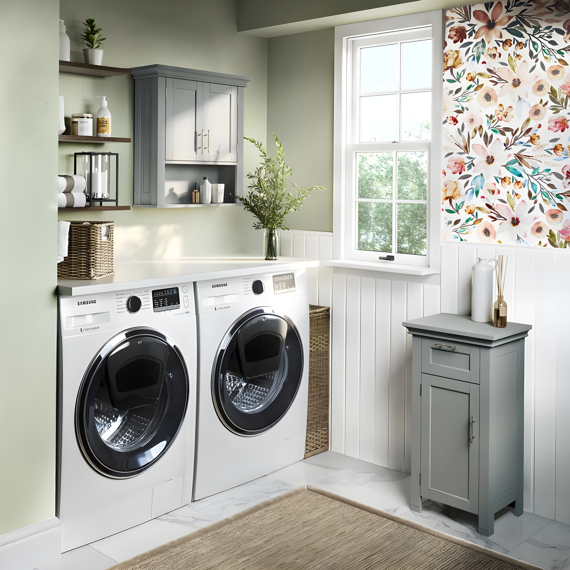 RiverRidge Home RiverRidge Somerset Two-Door Bathroom and Laundry Wall Mount Storage Medicine Cabinet with Open and Adjustable Shelf