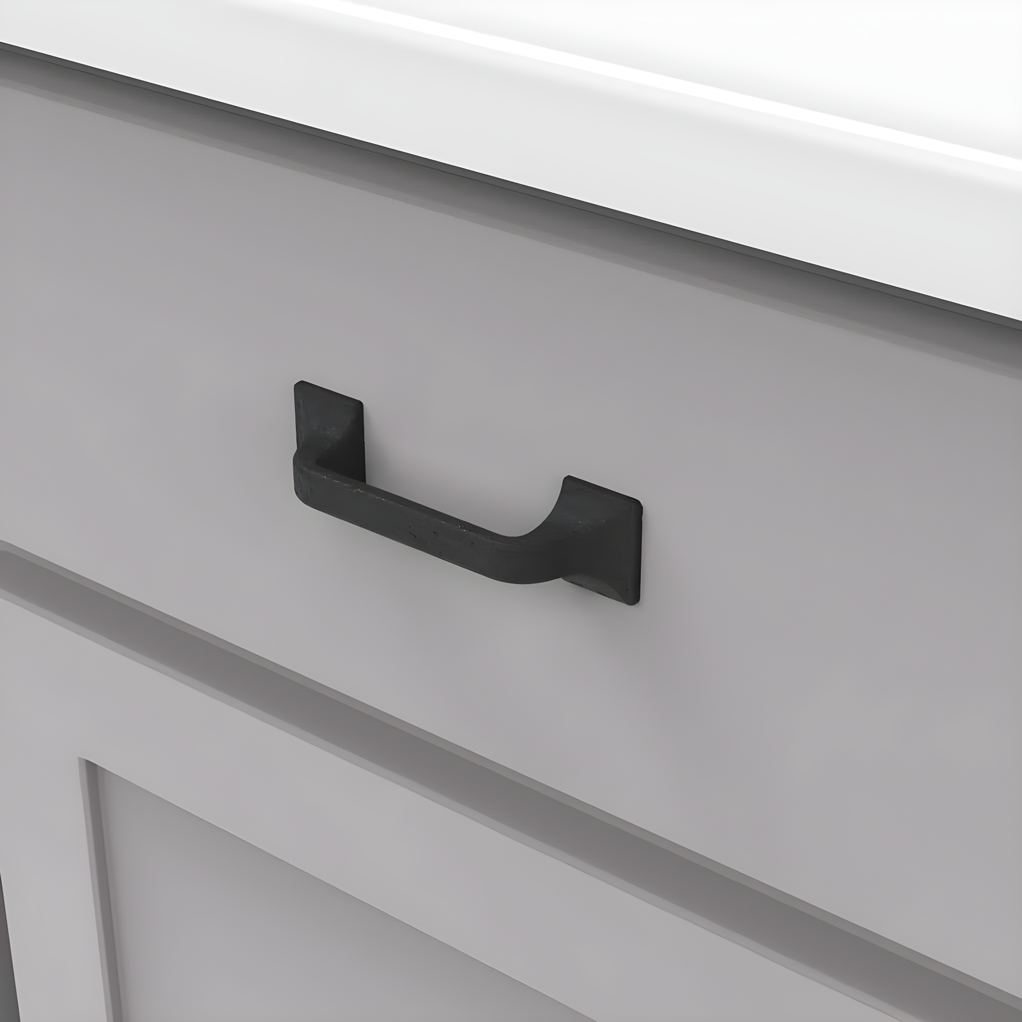 Forge Kitchen Cabinet Handles, Solid Core Drawer Pulls for Cabinet Doors, 3"